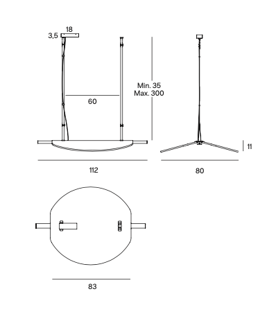Luminaire acoustique Pampa 112 cm