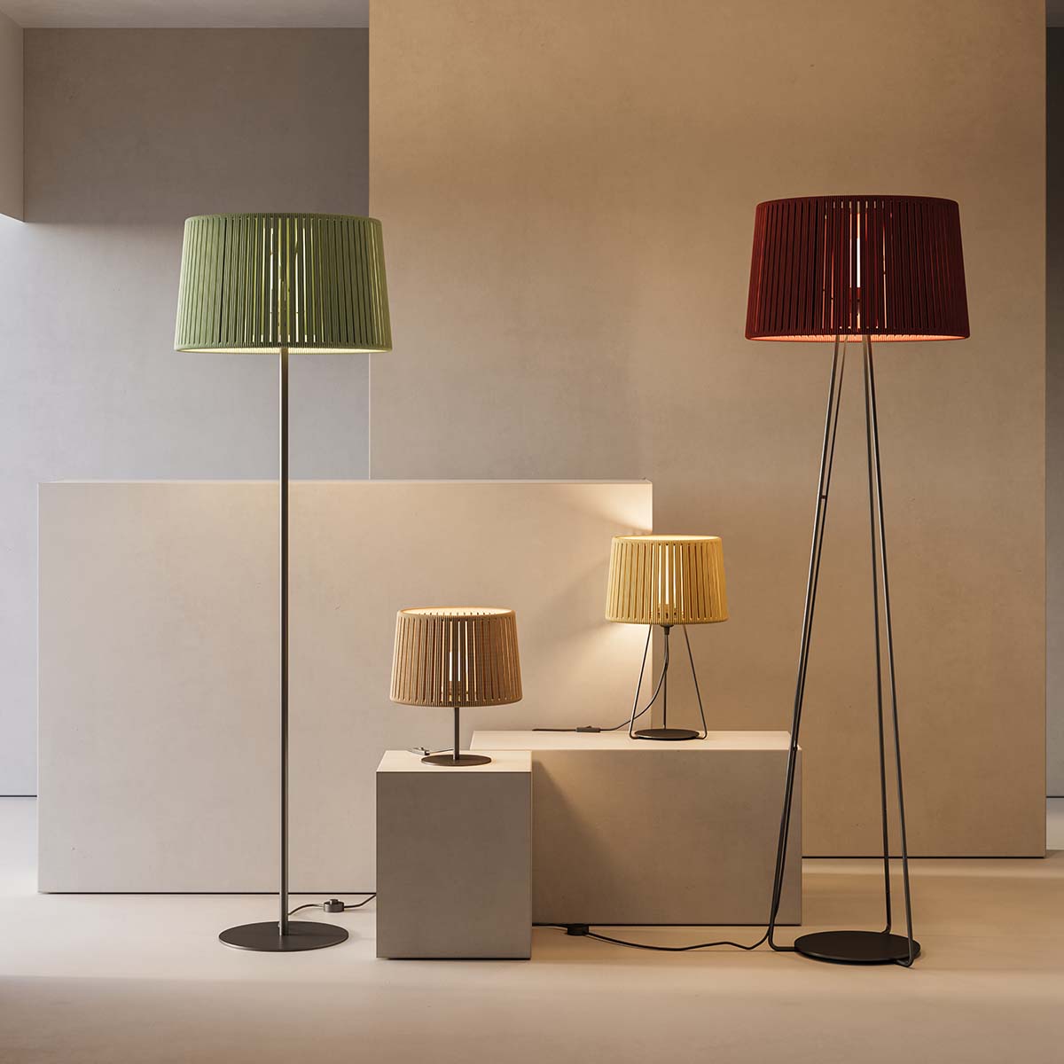 La lampe à poser intérieur Drum Ø30 cm