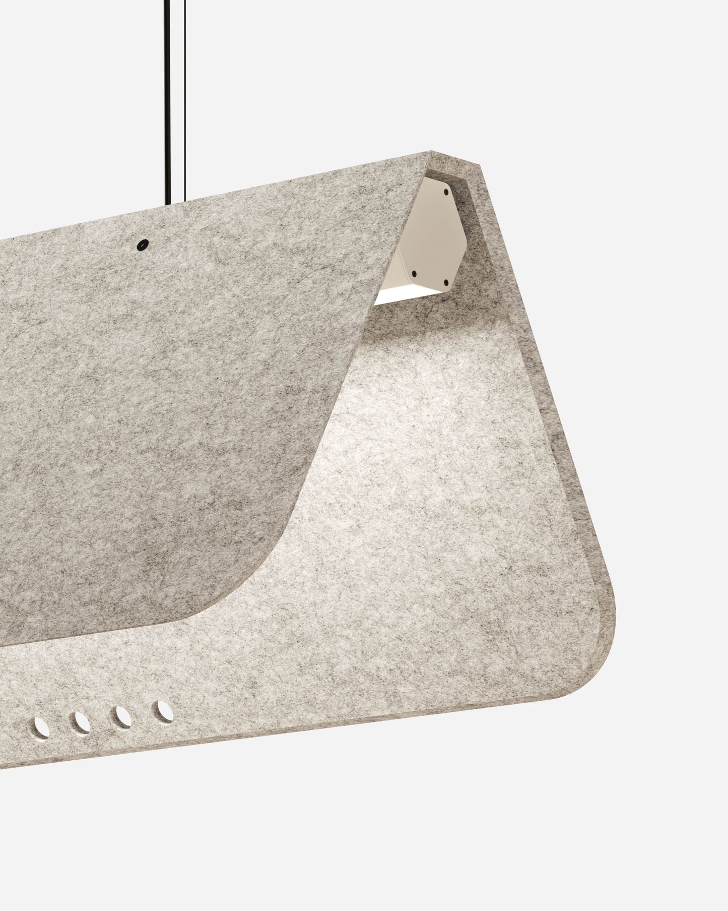KUNTUR est un luminaire acoustique suspendu ON-OFF de la collection KALLMA