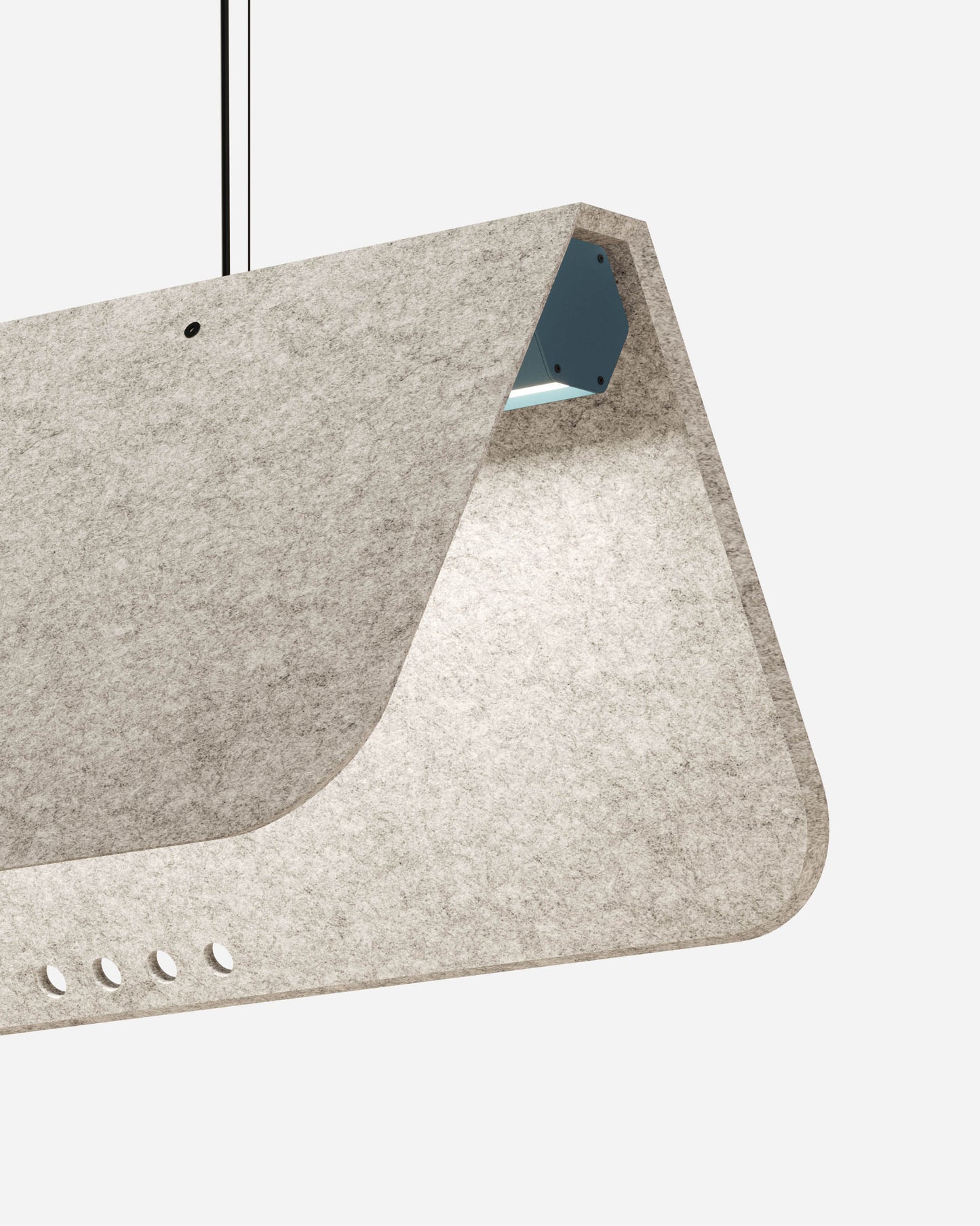 KUNTUR est un luminaire acoustique suspendu ON-OFF de la collection KALLMA
