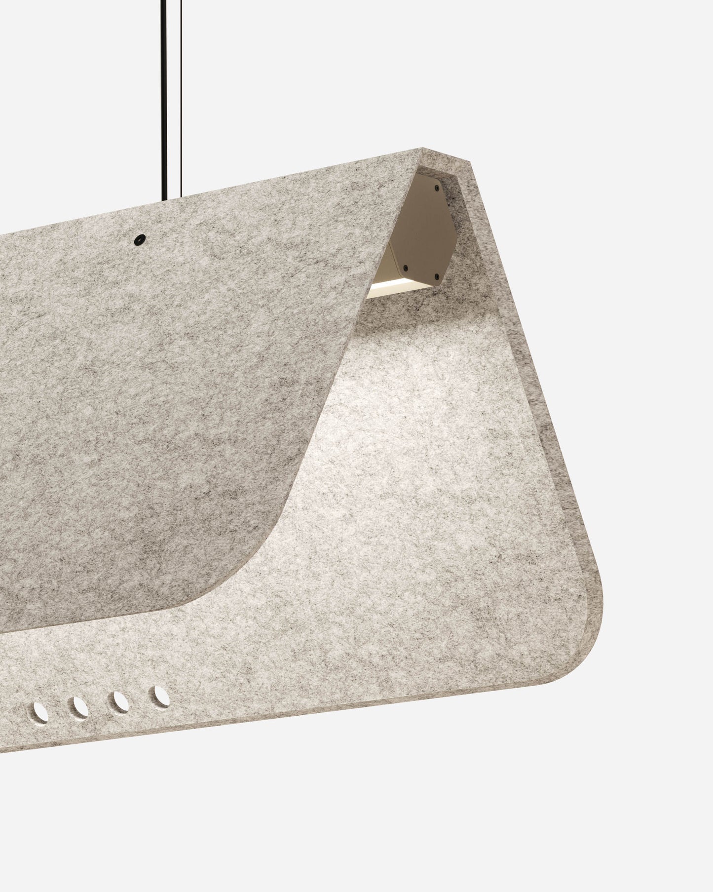 KUNTUR est un luminaire acoustique suspendu ON-OFF de la collection KALLMA