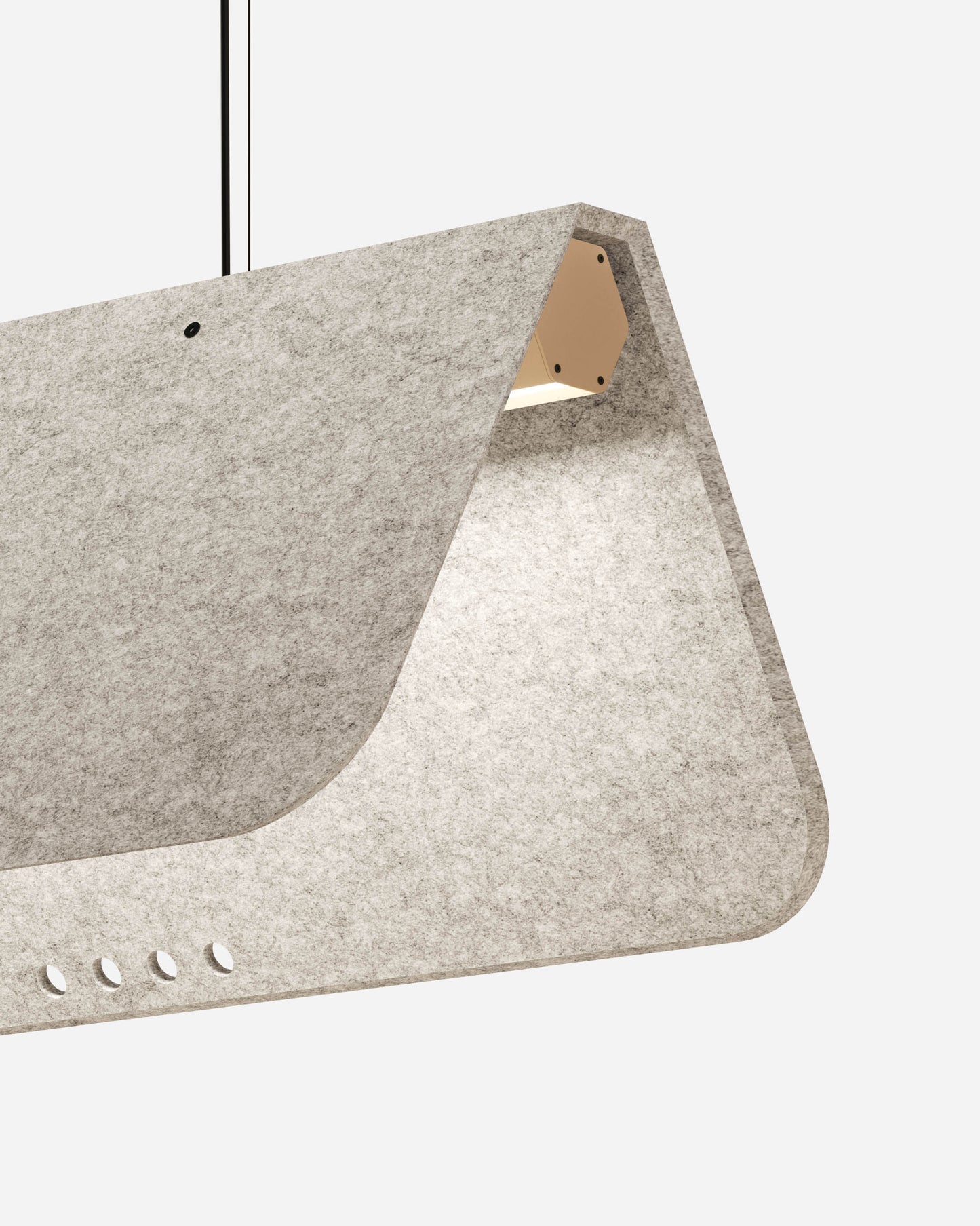 KUNTUR est un luminaire acoustique suspendu ON-OFF de la collection KALLMA