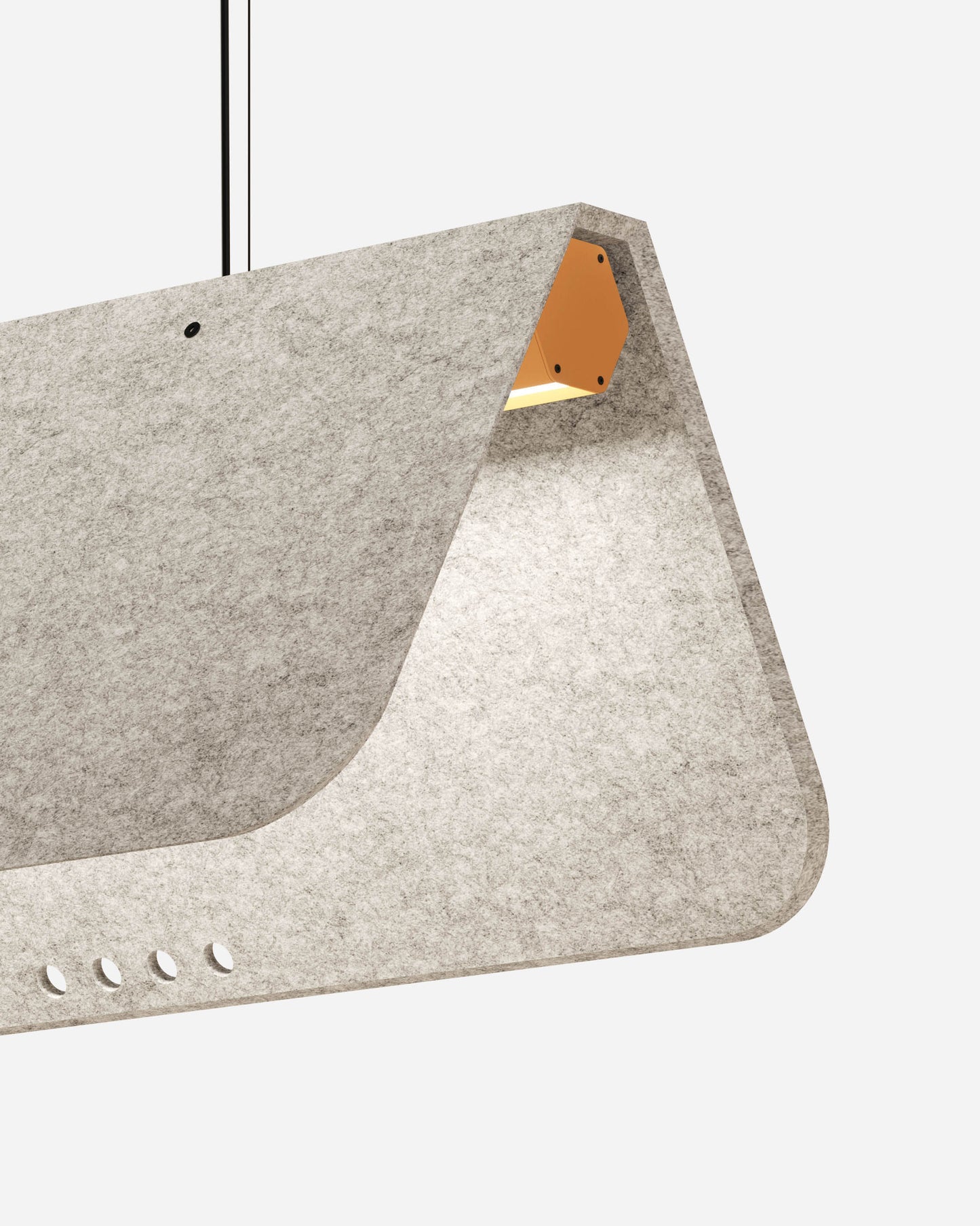 KUNTUR est un luminaire acoustique suspendu ON-OFF de la collection KALLMA