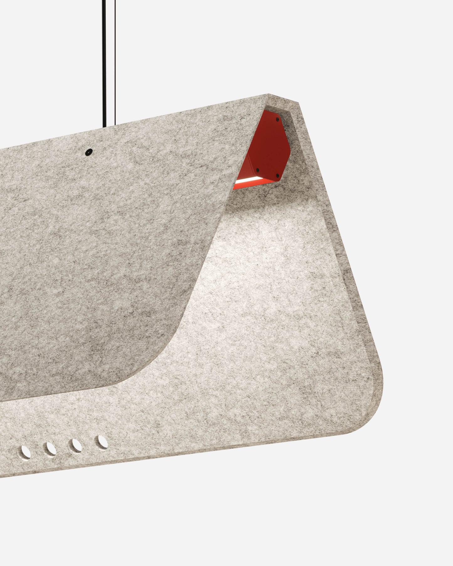 KUNTUR est un luminaire acoustique suspendu ON-OFF de la collection KALLMA