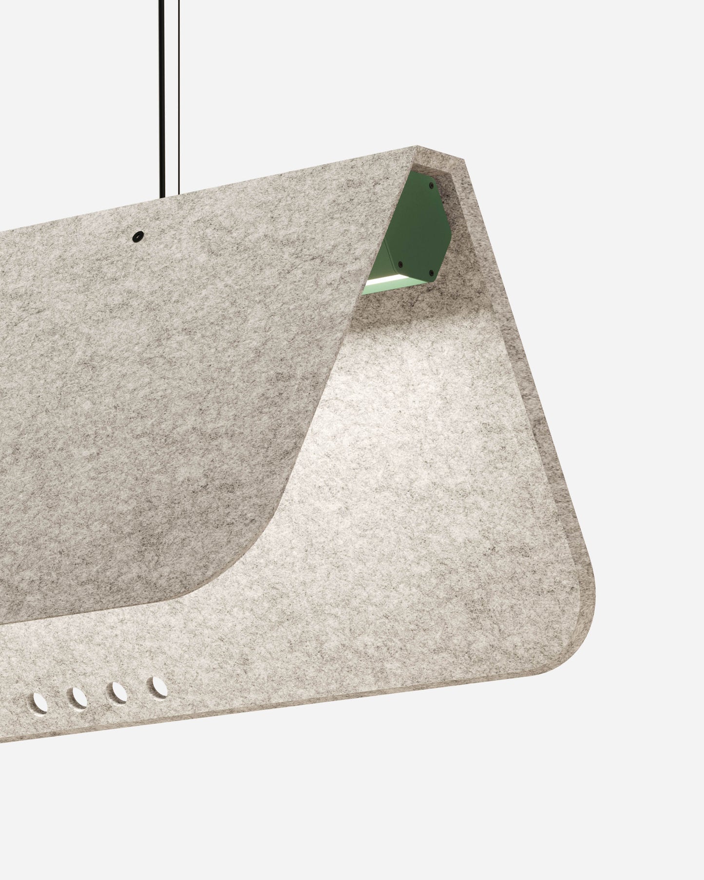 KUNTUR est un luminaire acoustique suspendu ON-OFF de la collection KALLMA