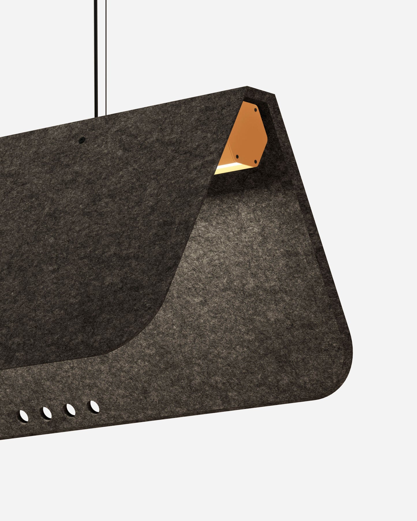 KUNTUR est un luminaire acoustique suspendu ON-OFF de la collection KALLMA