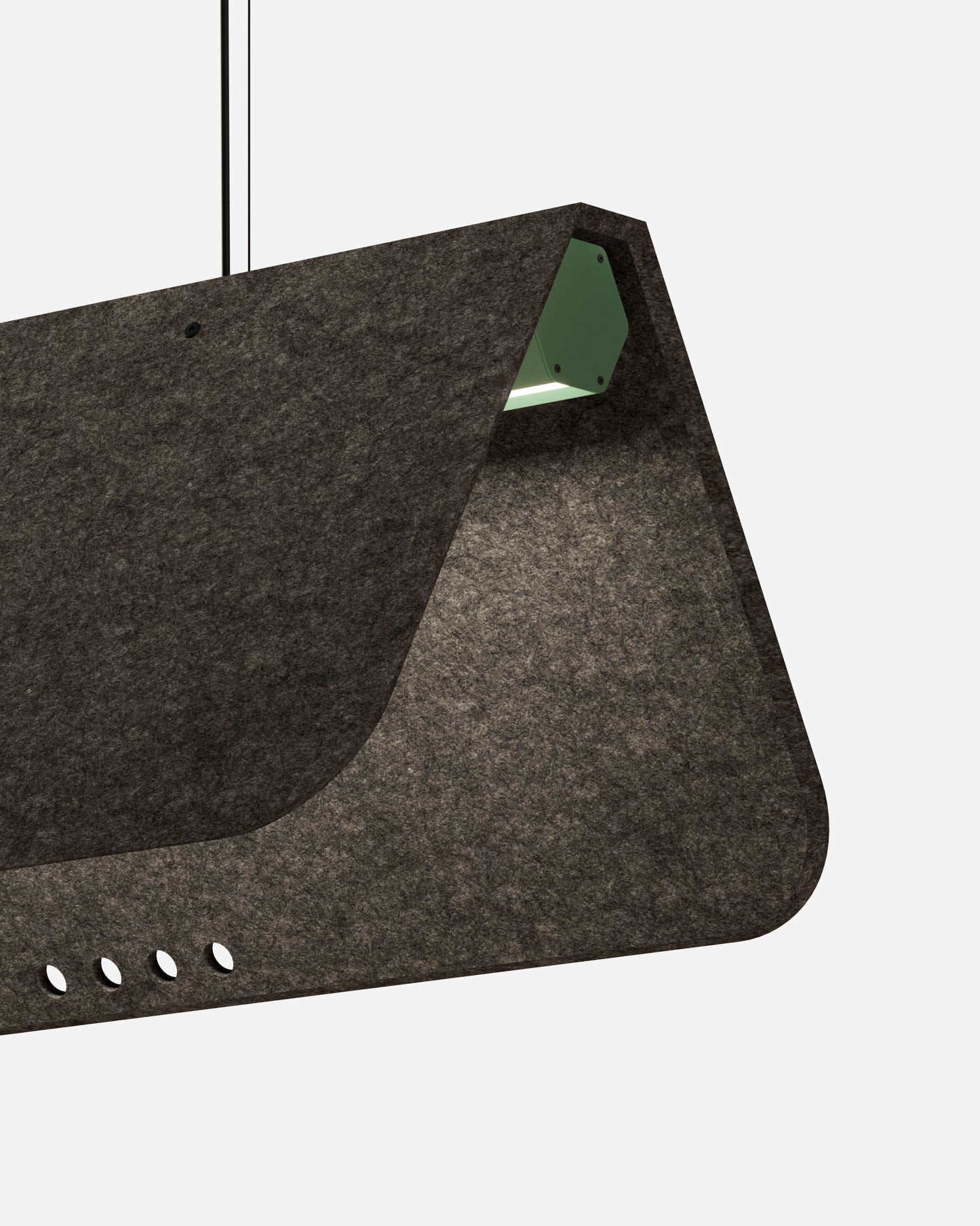 KUNTUR est un luminaire acoustique suspendu ON-OFF de la collection KALLMA