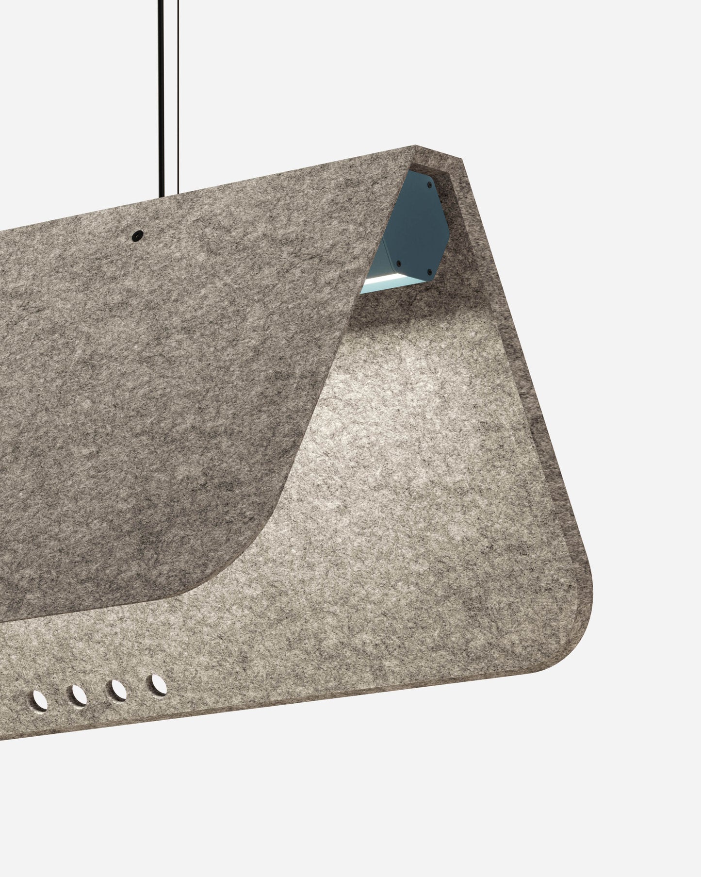 KUNTUR est un luminaire acoustique suspendu ON-OFF de la collection KALLMA