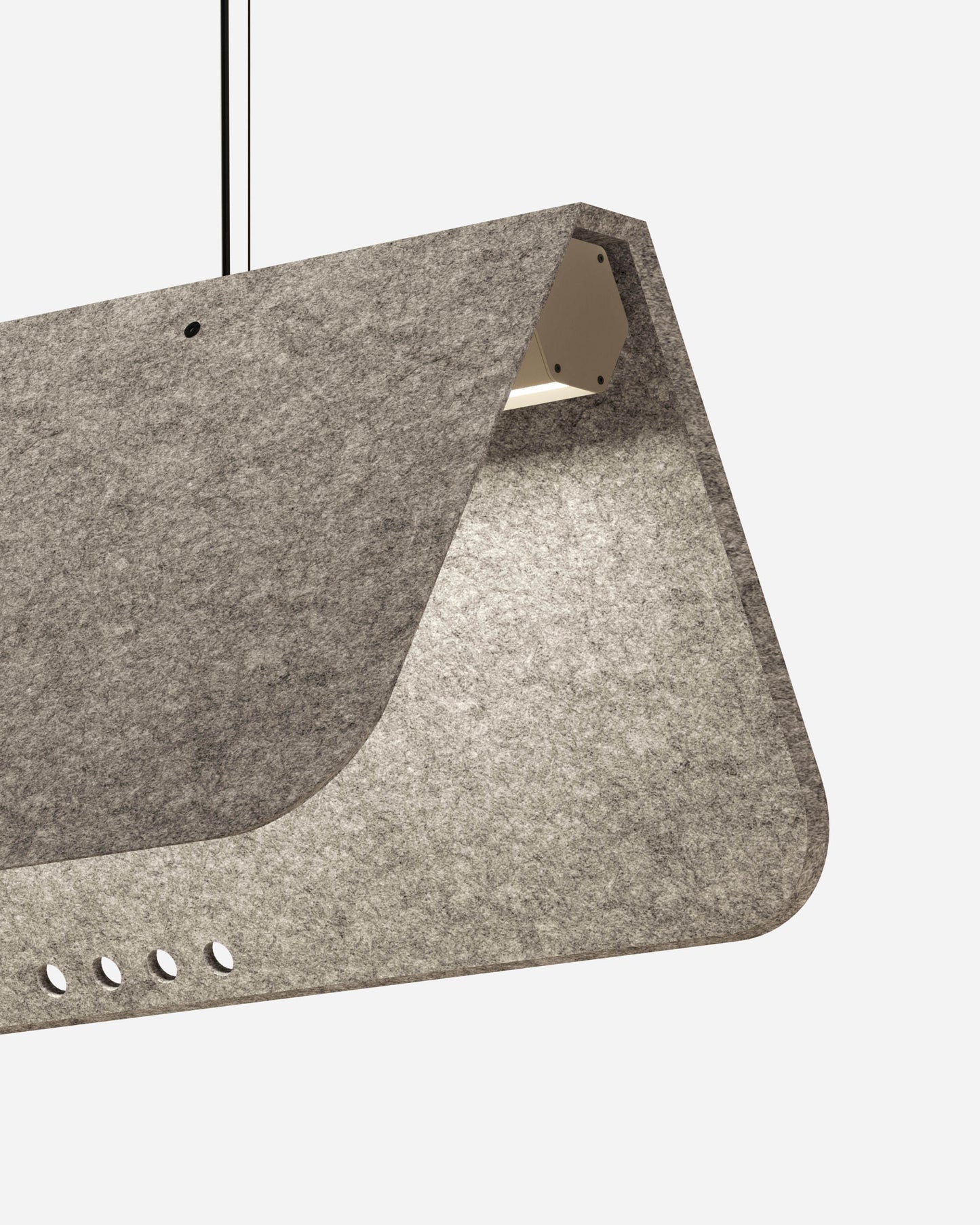KUNTUR est un luminaire acoustique suspendu ON-OFF de la collection KALLMA