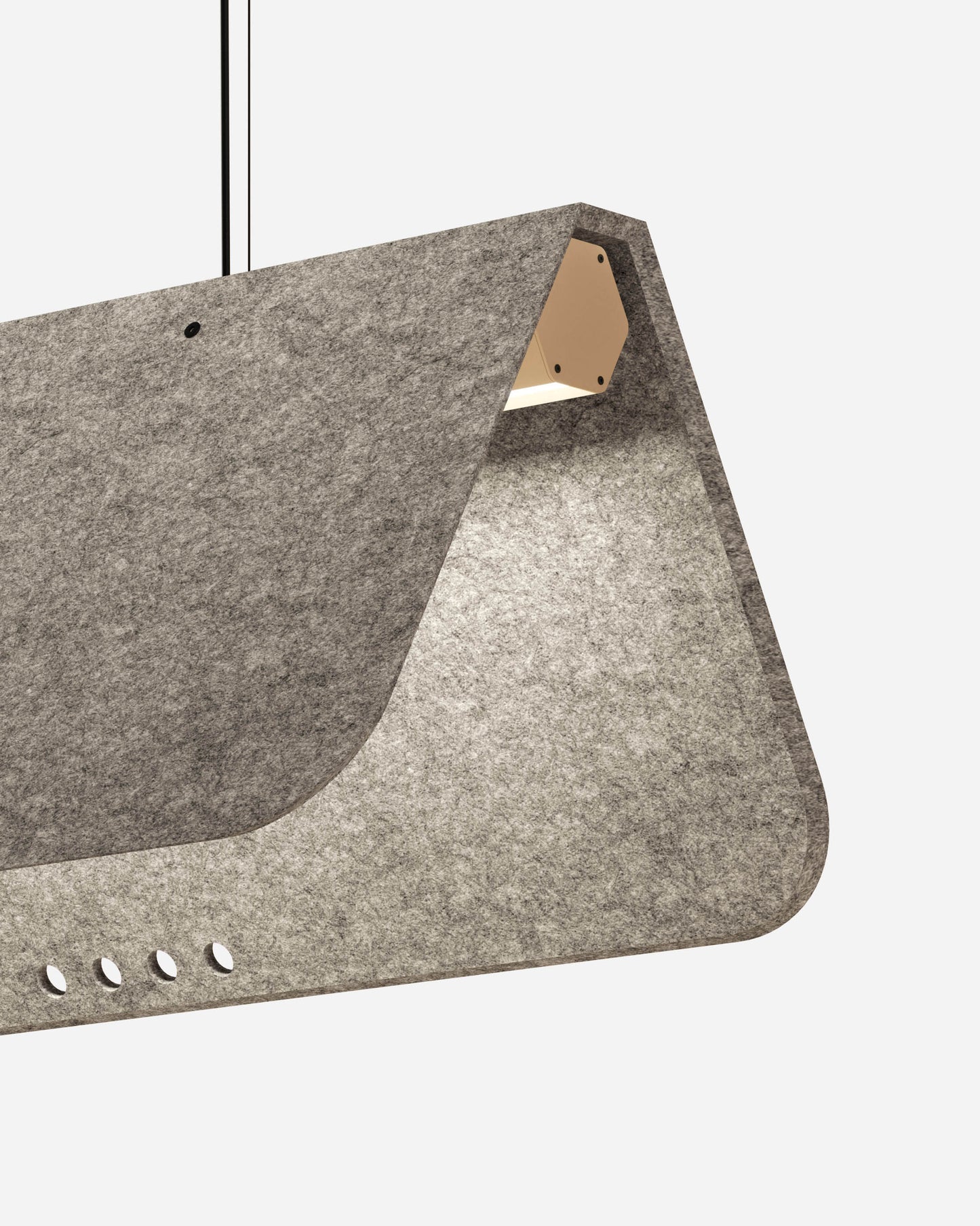 KUNTUR est un luminaire acoustique suspendu ON-OFF de la collection KALLMA