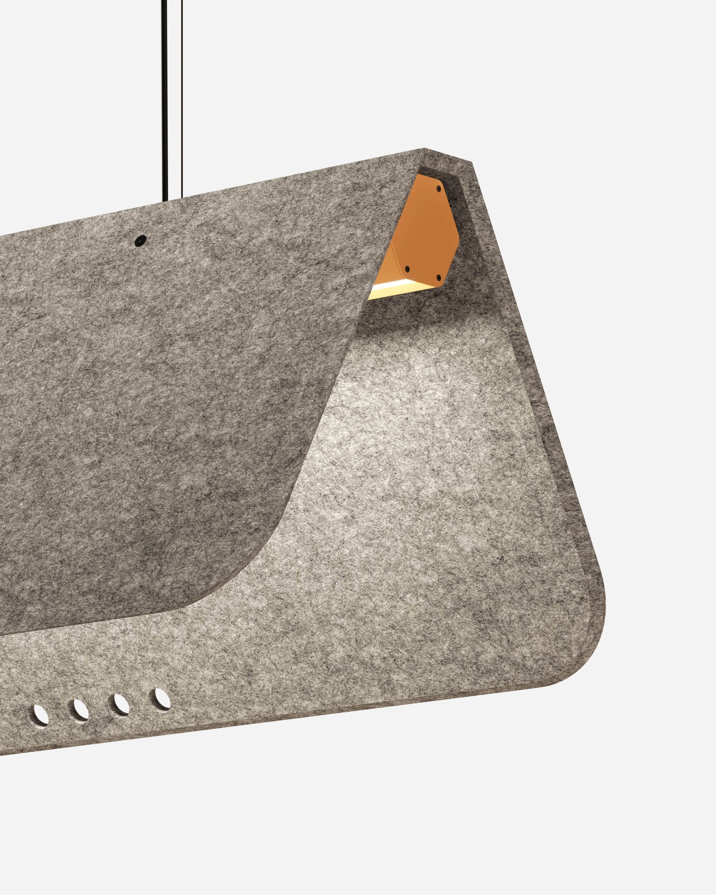 KUNTUR est un luminaire acoustique suspendu ON-OFF de la collection KALLMA