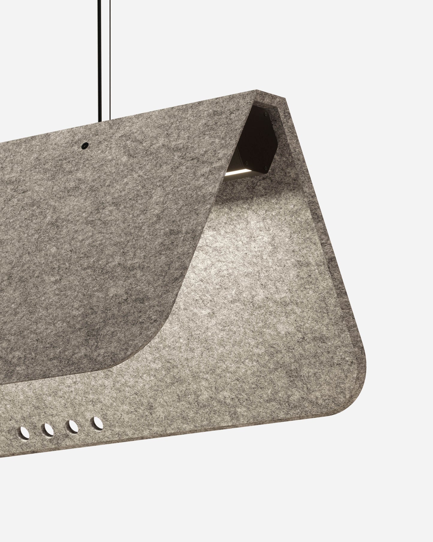 KUNTUR est un luminaire acoustique suspendu ON-OFF de la collection KALLMA