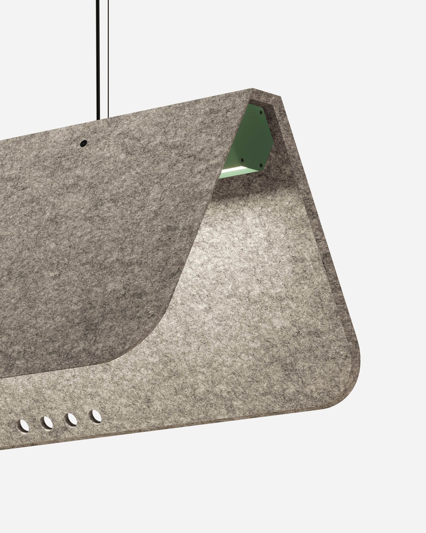 KUNTUR est un luminaire acoustique suspendu ON-OFF de la collection KALLMA