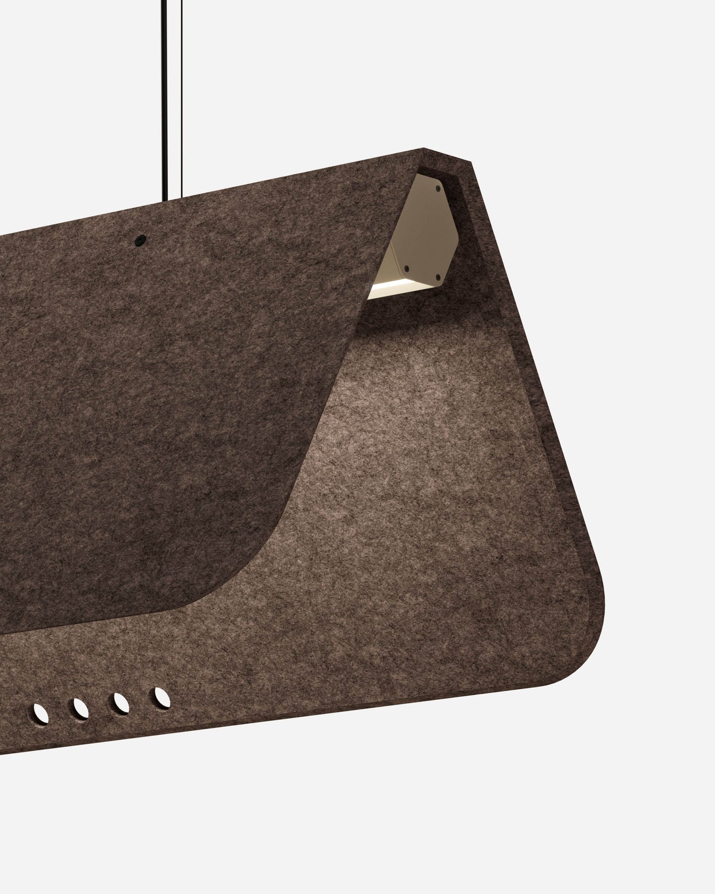 KUNTUR est un luminaire acoustique suspendu ON-OFF de la collection KALLMA