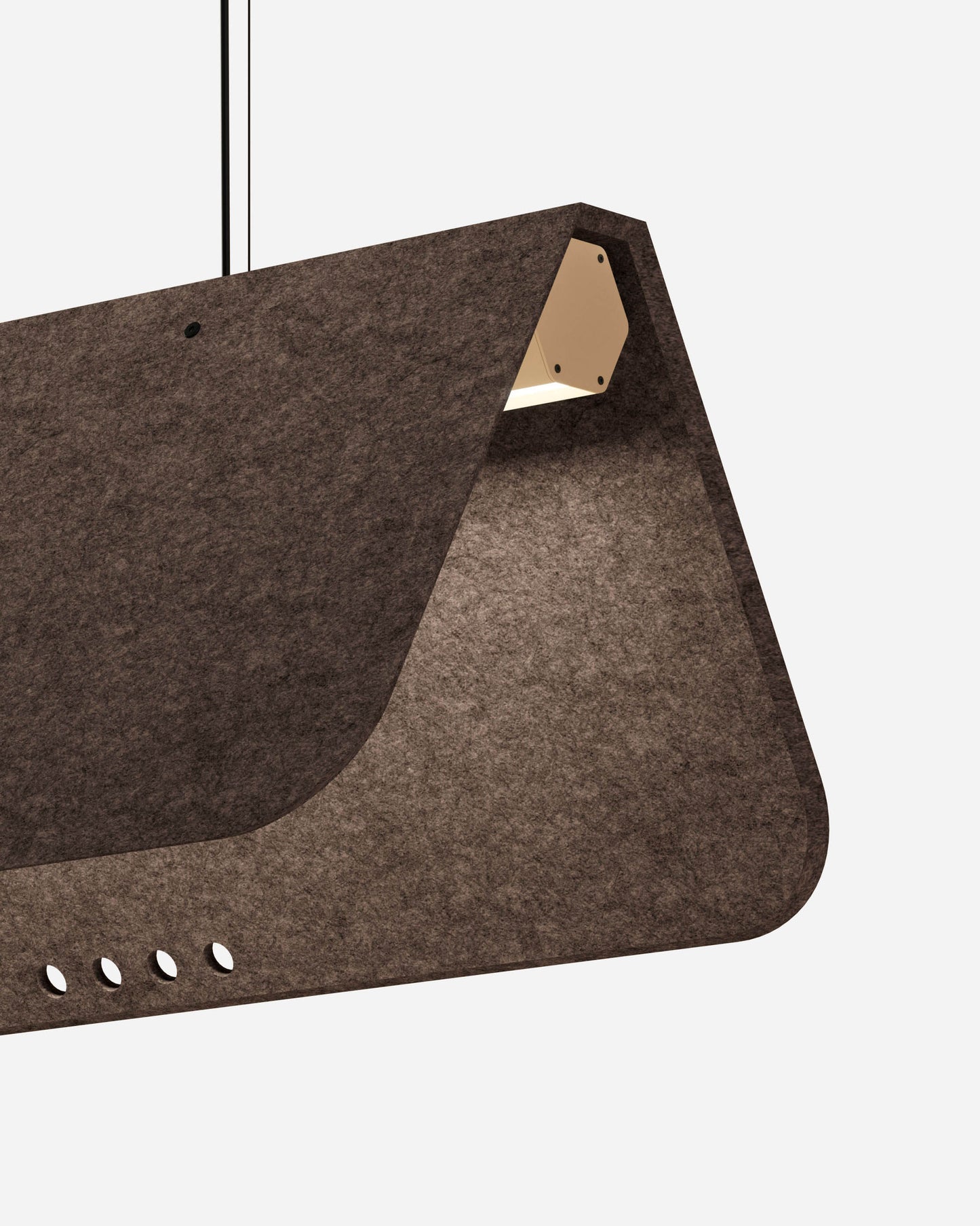 KUNTUR est un luminaire acoustique suspendu ON-OFF de la collection KALLMA