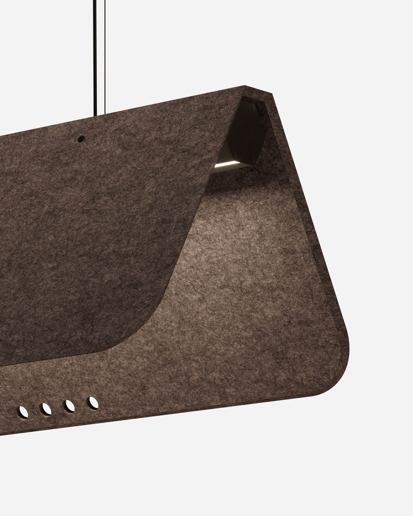 KUNTUR est un luminaire acoustique suspendu ON-OFF de la collection KALLMA