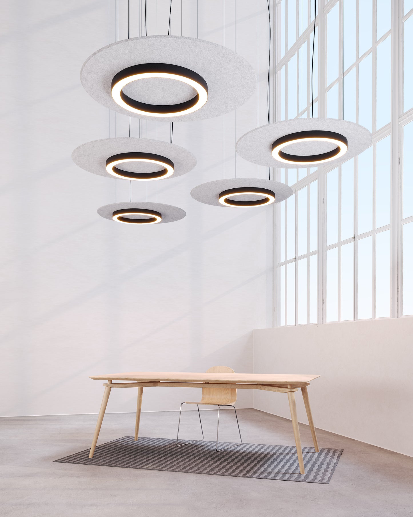 SIWI suspension circulaire acoustique, ON/OFF, KALLMA