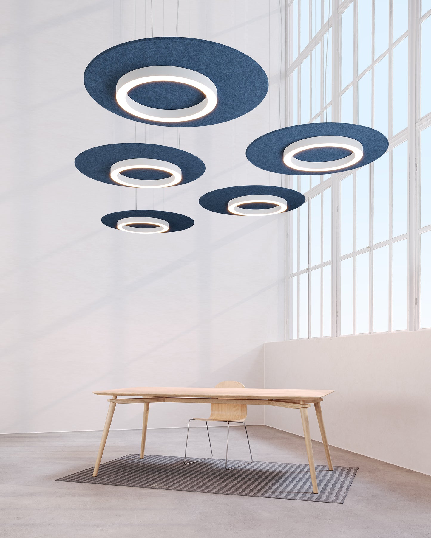 SIWI suspension circulaire acoustique, ON/OFF, KALLMA