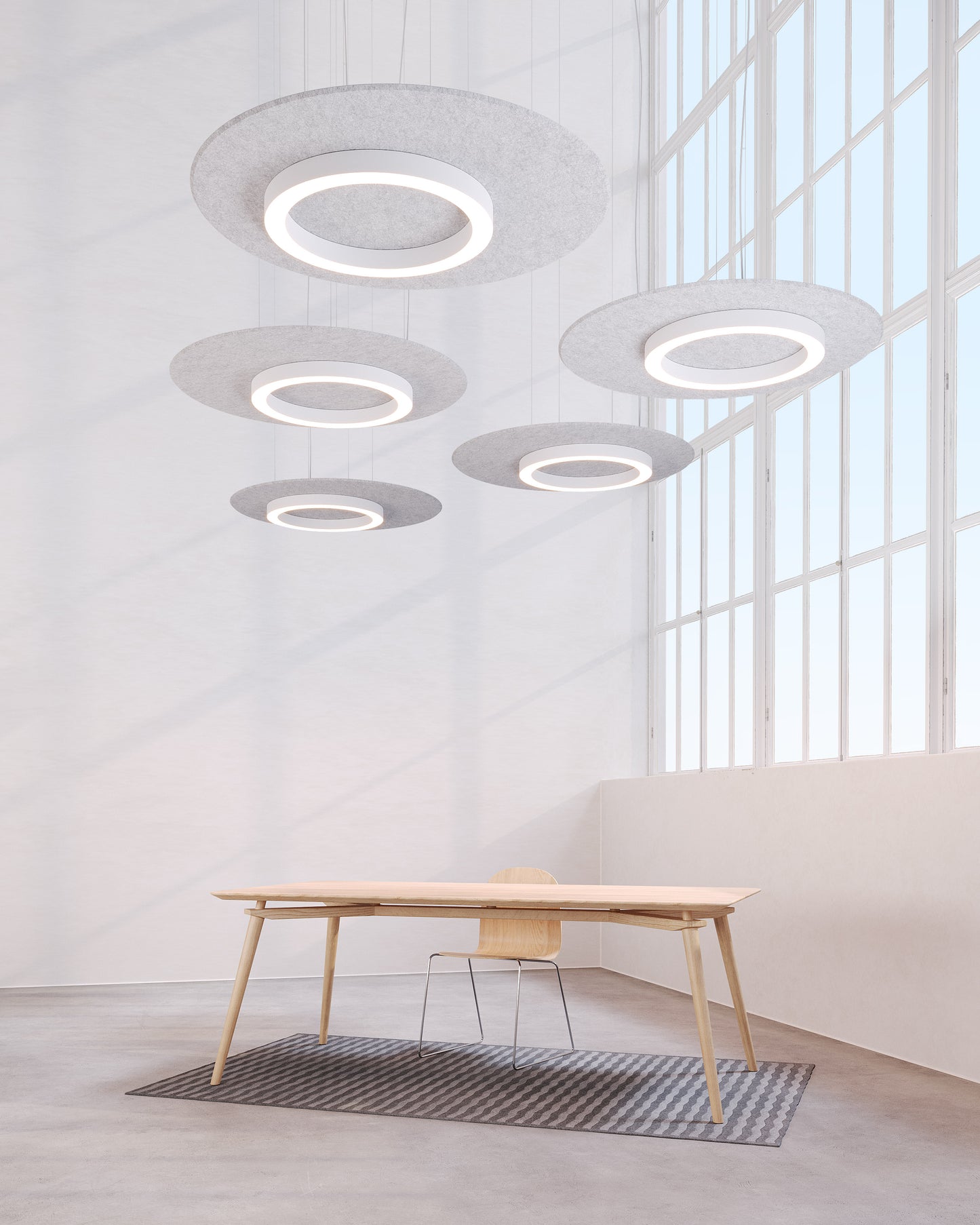 SIWI suspension circulaire acoustique, ON/OFF, KALLMA