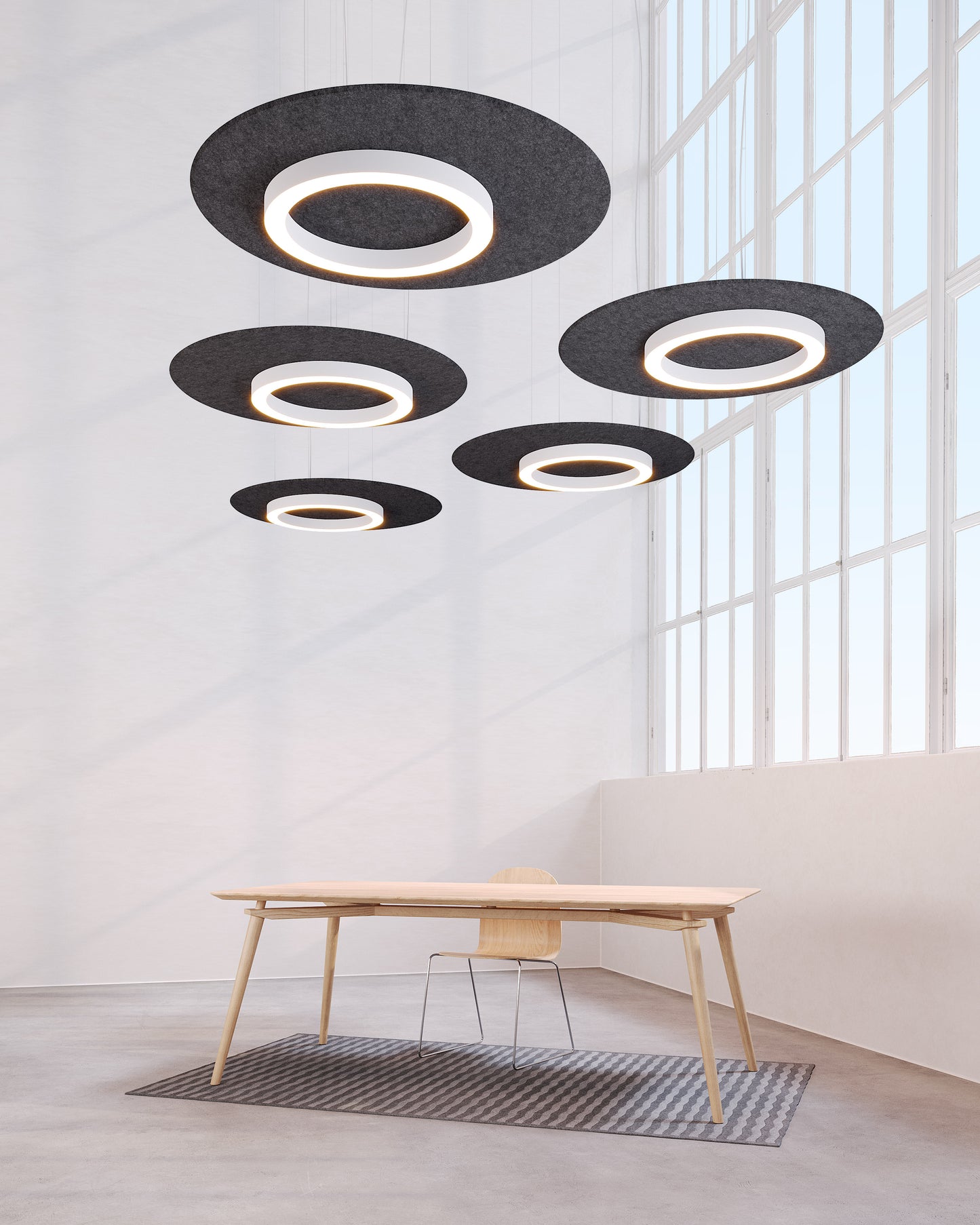 SIWI suspension circulaire acoustique, ON/OFF, KALLMA