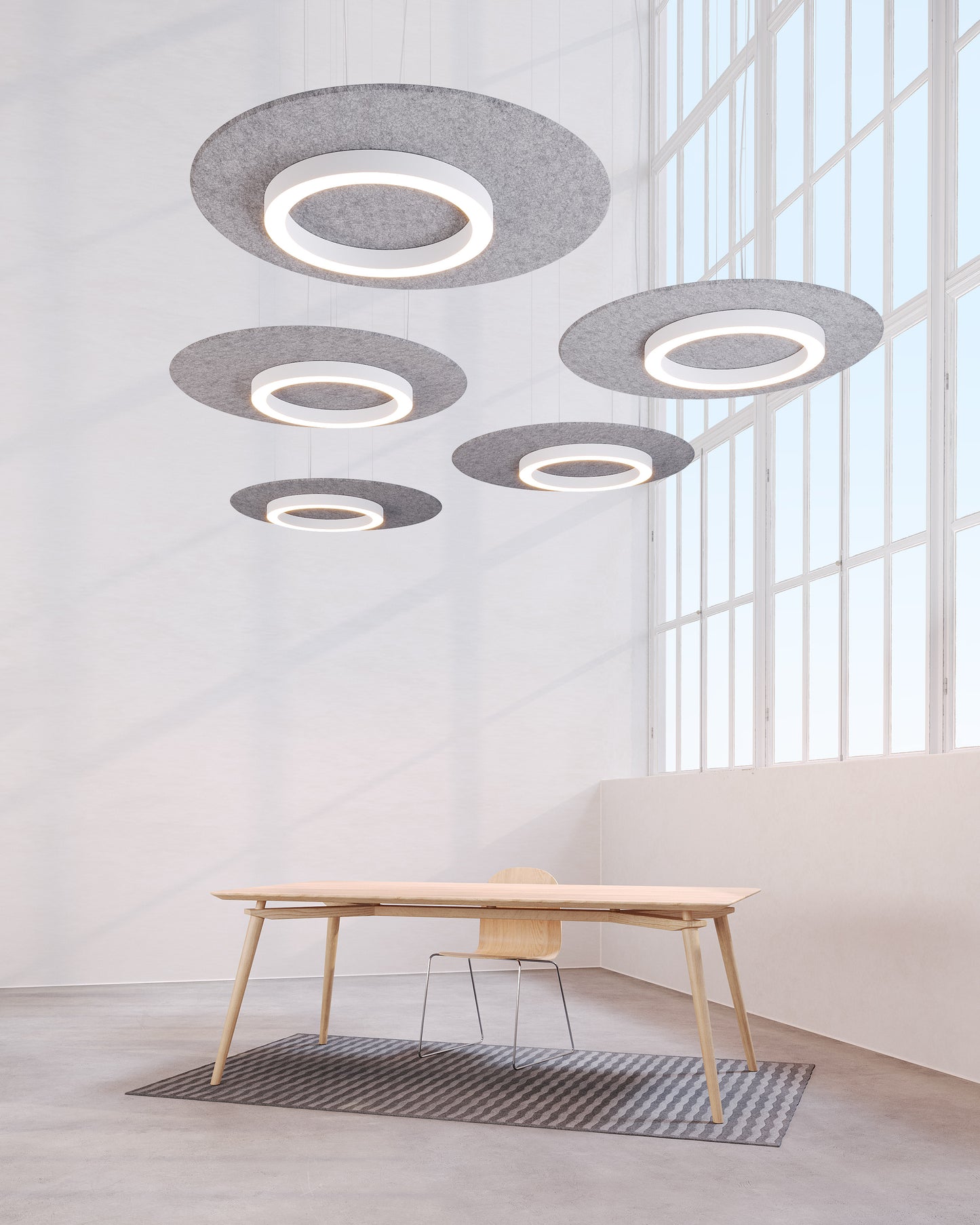 SIWI suspension circulaire acoustique, ON/OFF, KALLMA