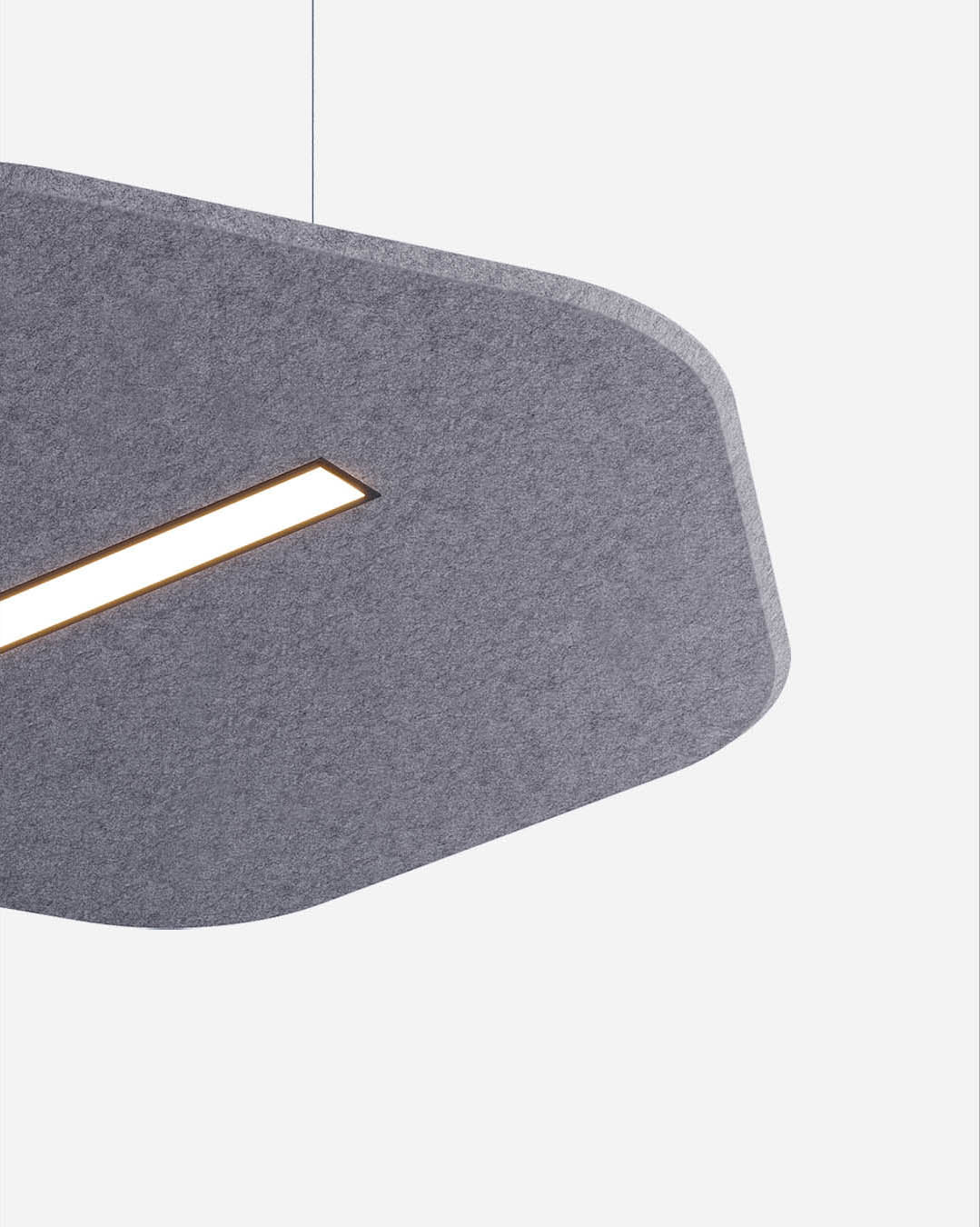 Luminaire acoustique hexagonal suspendu Sisa