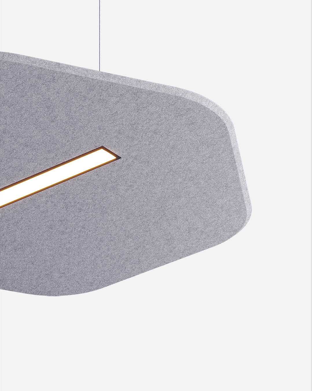 Luminaire acoustique hexagonal suspendu Sisa