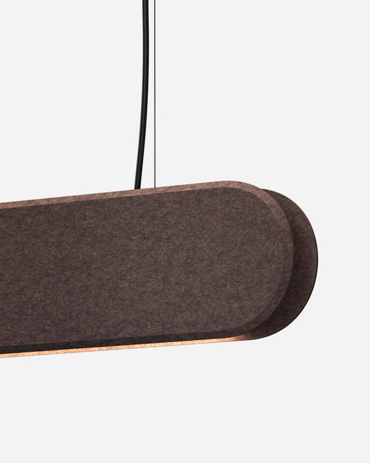 Luminaire linéaire acoustique marron Kipu