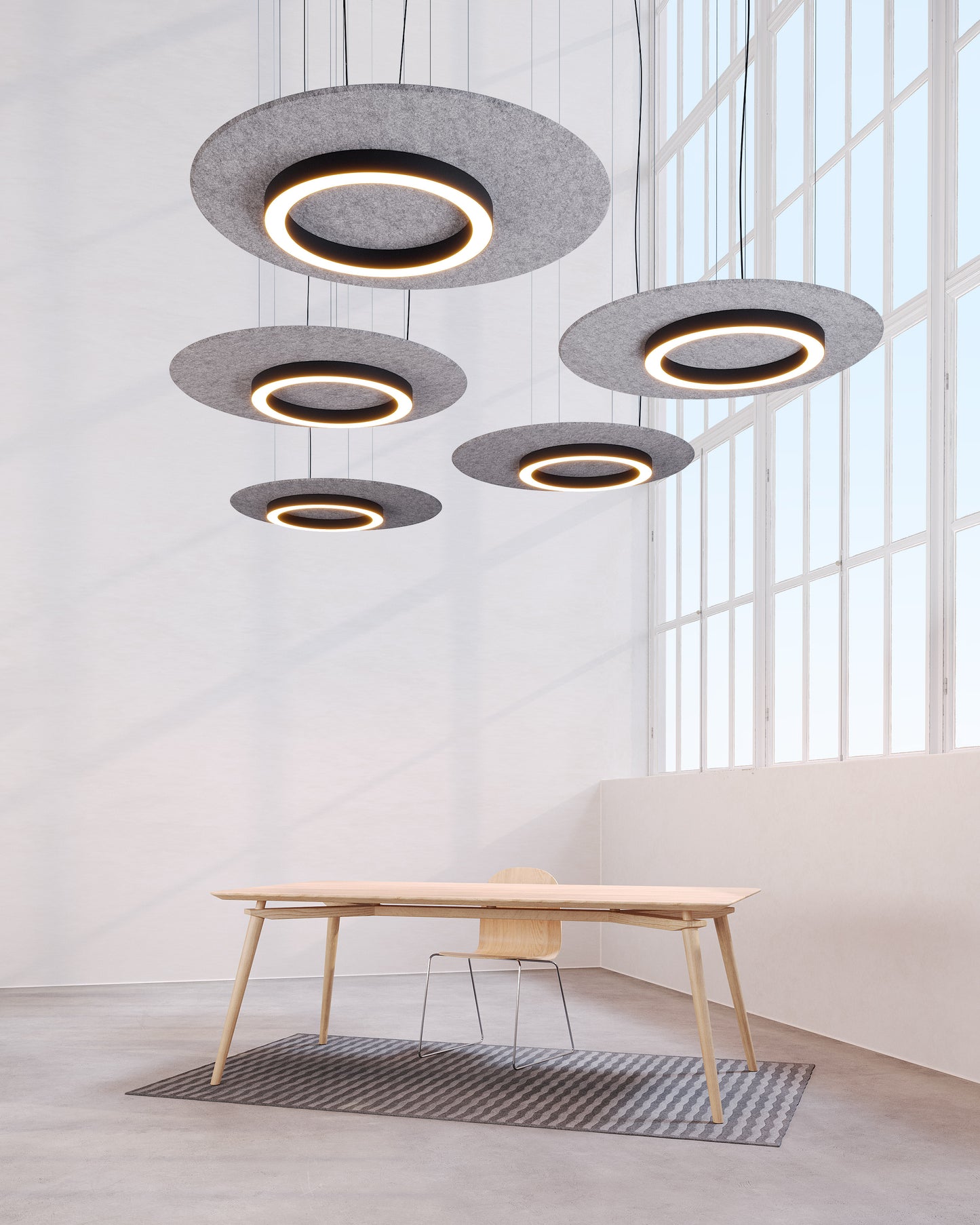 SIWI suspension circulaire acoustique, ON/OFF, KALLMA