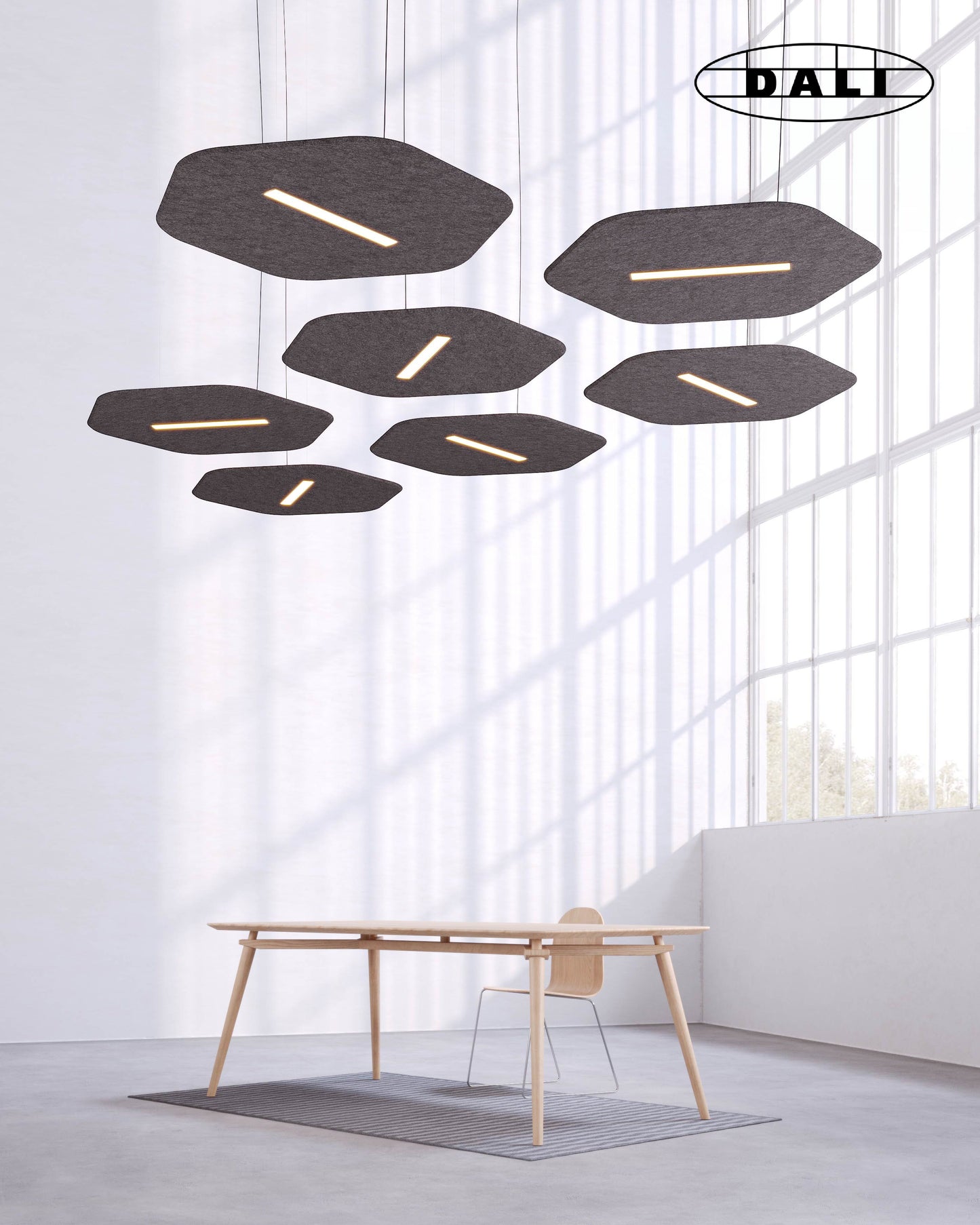 Suspension acoustique hexagonal Sisa, DALI, KALLMA