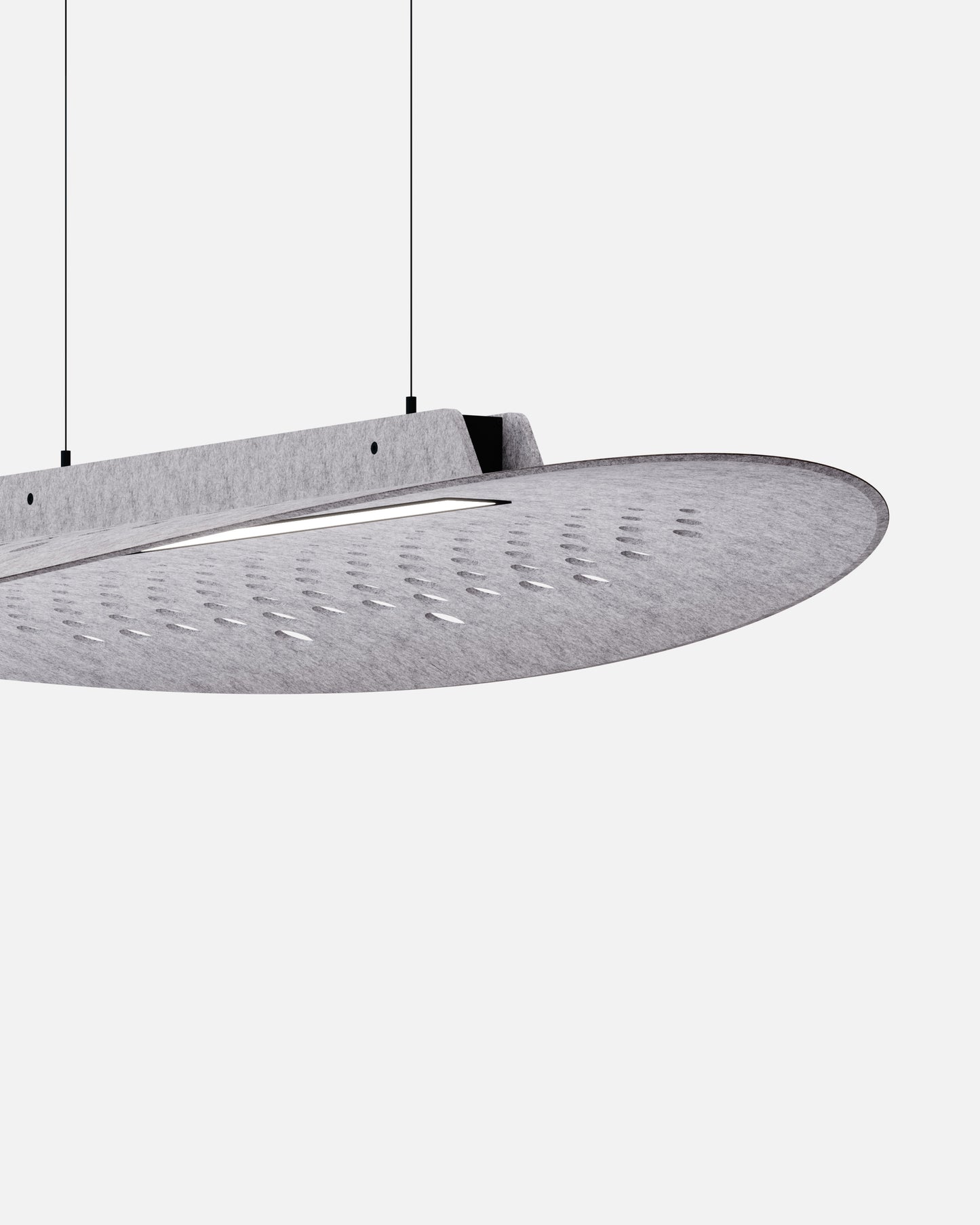 SULAY, le luminaire circulaire acoustique suspendu ON/OFF, collection KALLMA