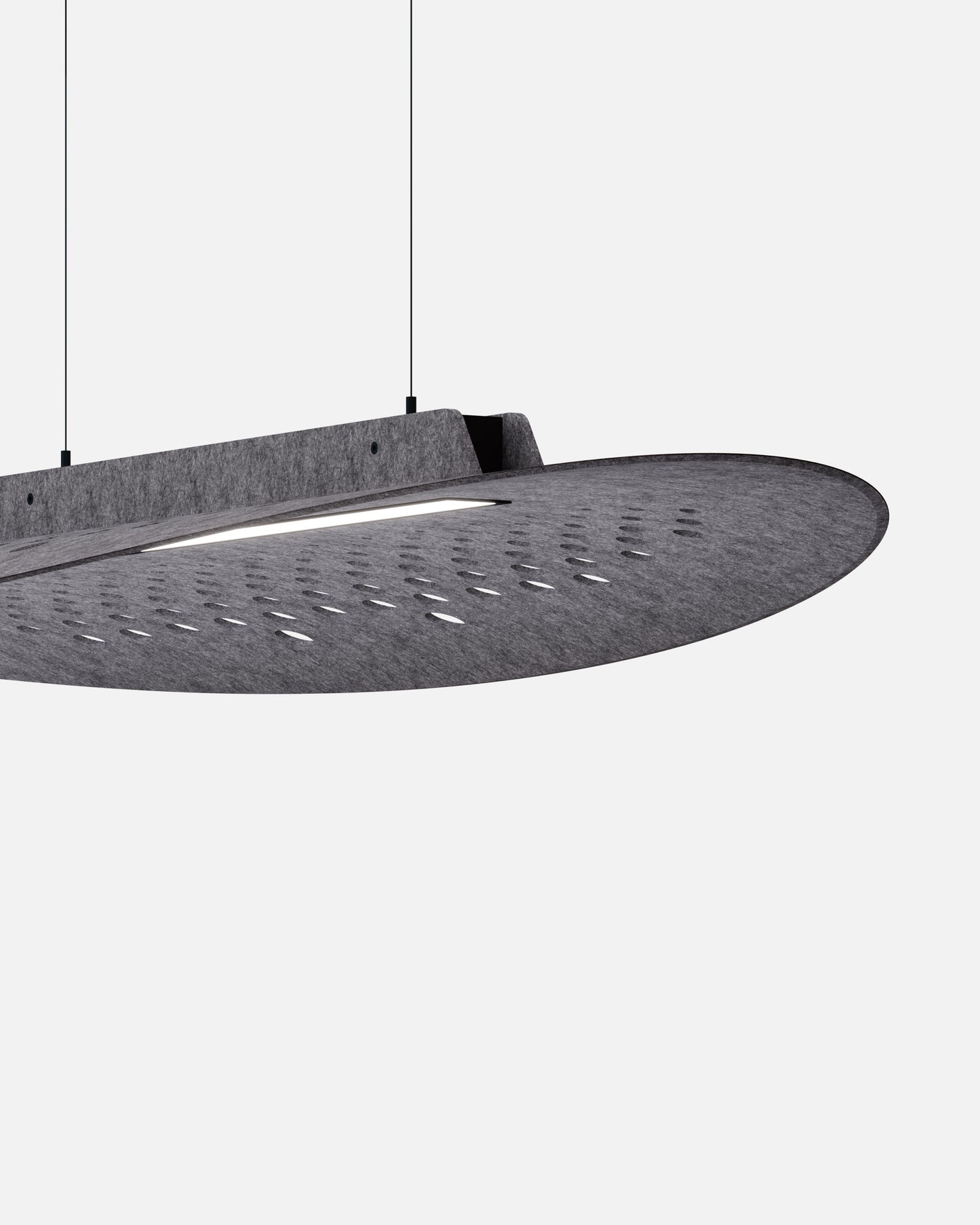 SULAY, le luminaire circulaire acoustique suspendu ON/OFF, collection KALLMA