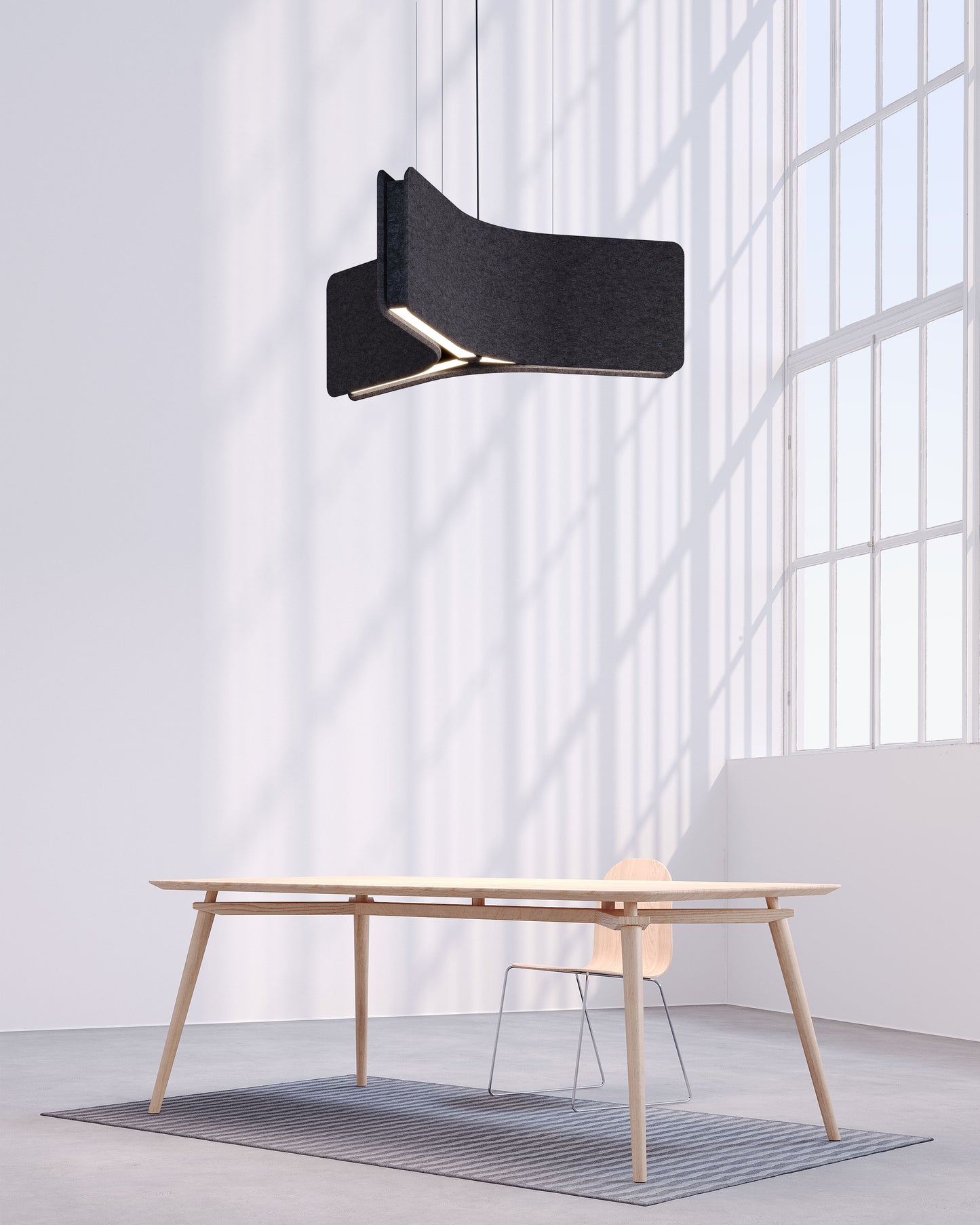 WARAWARA est un luminaire acoustique en forme d’étoile DALI de la collection KALLMA