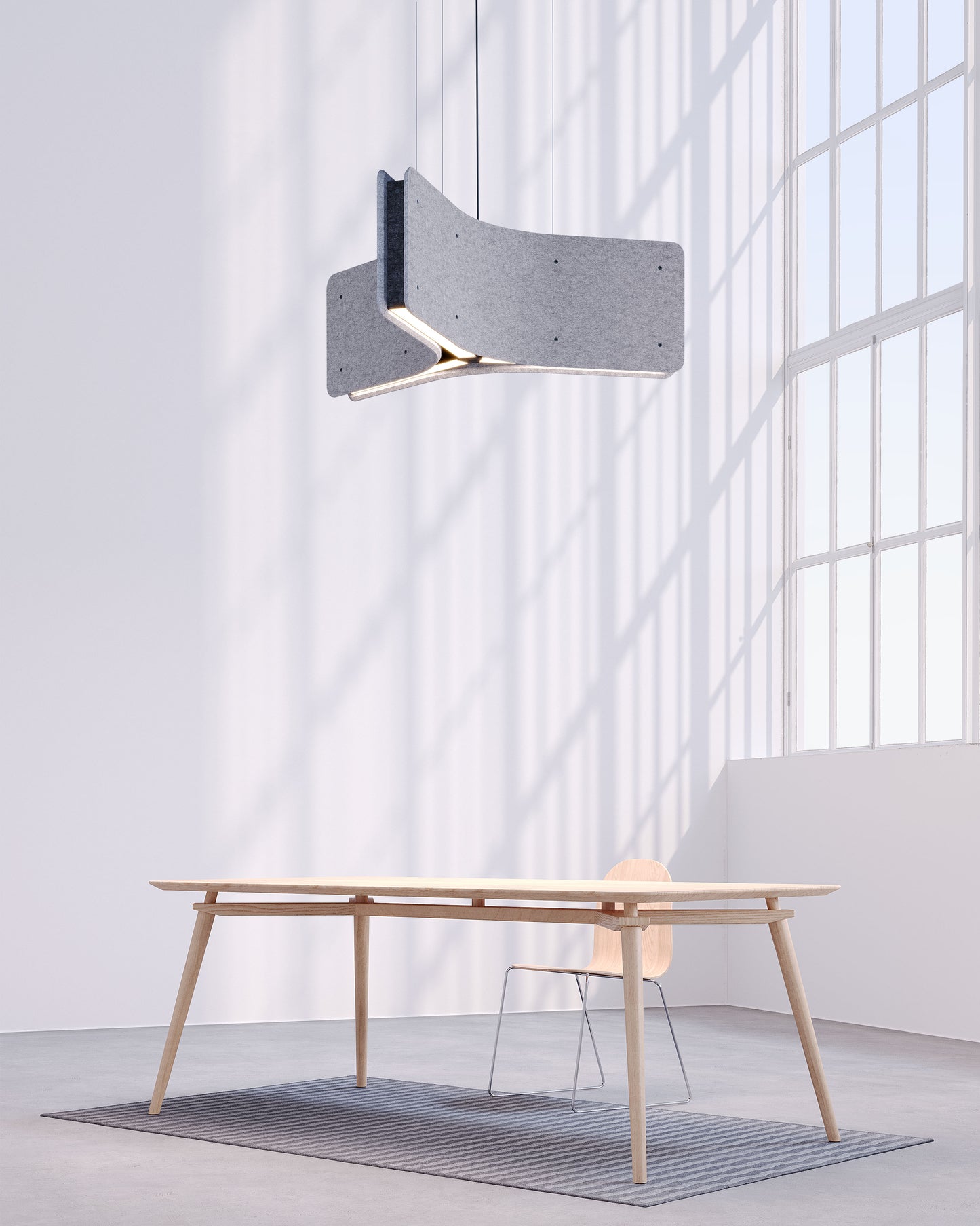 WARAWARA est un luminaire acoustique en forme d’étoile DALI de la collection KALLMA