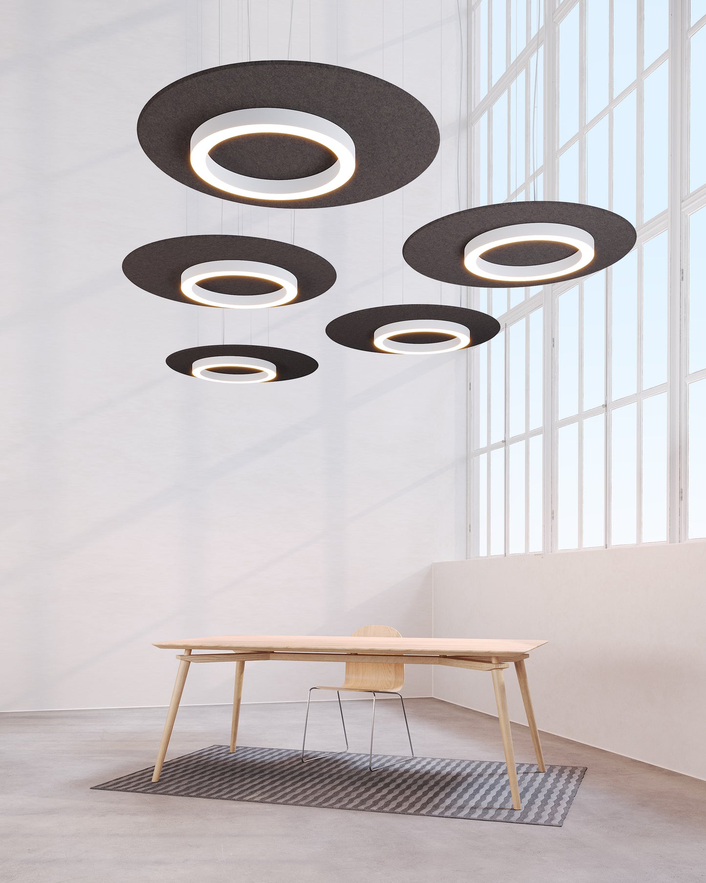 SIWI suspension circulaire acoustique, ON/OFF, KALLMA