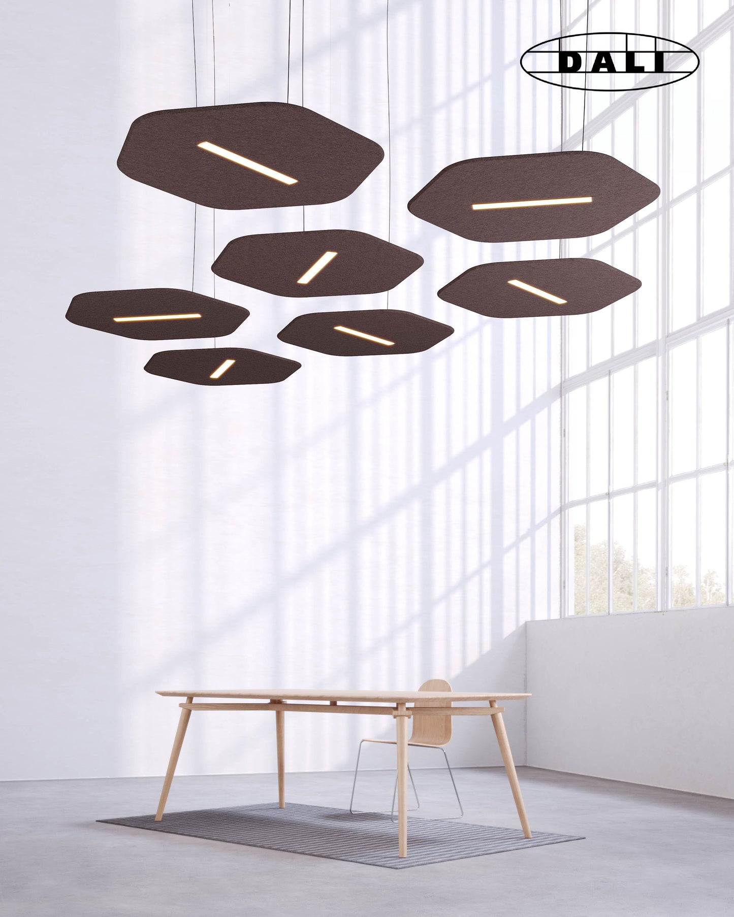 Suspension acoustique hexagonal Sisa, DALI, KALLMA