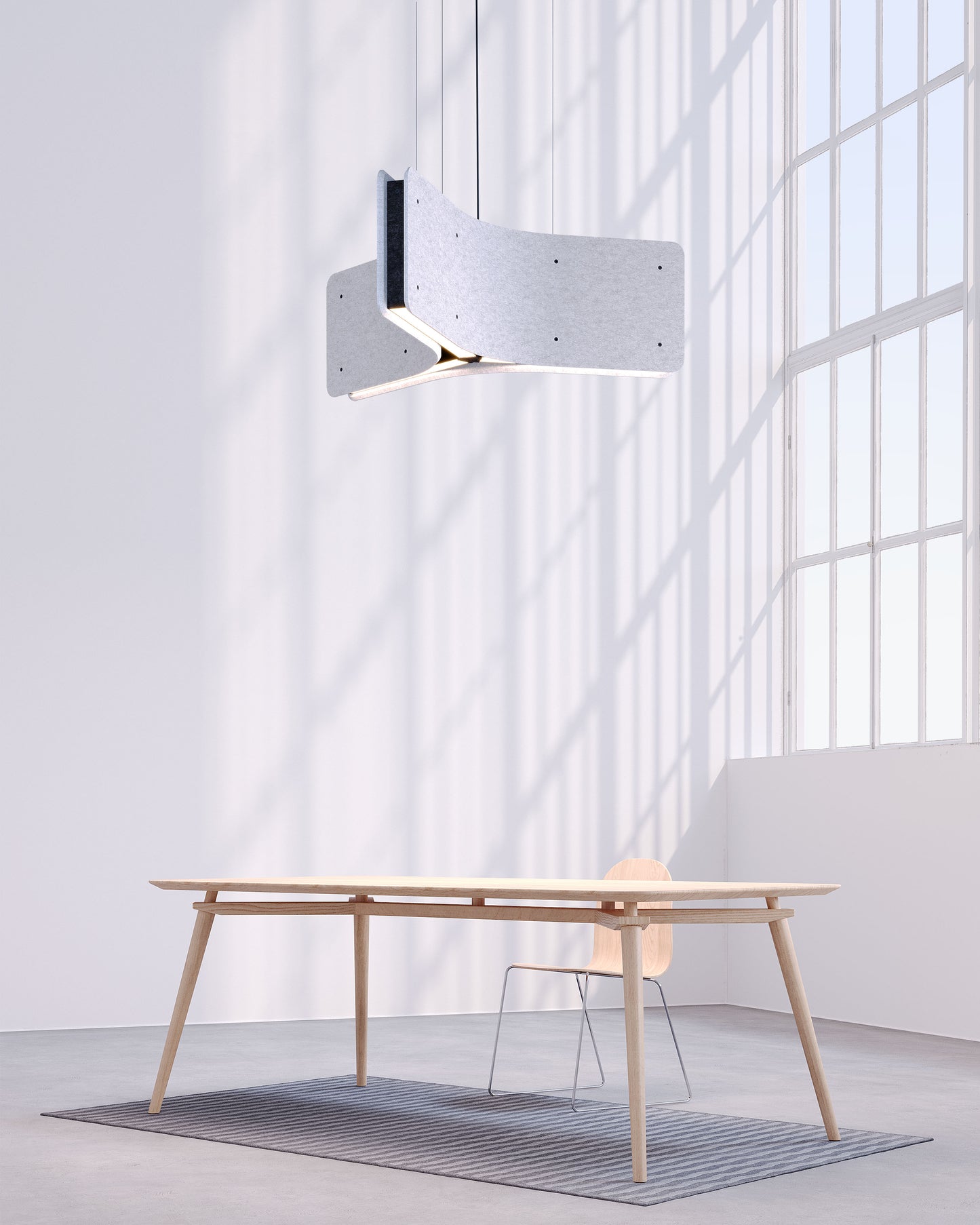 WARAWARA est un luminaire acoustique en forme d’étoile ON-OFF de la collection KALLMA
