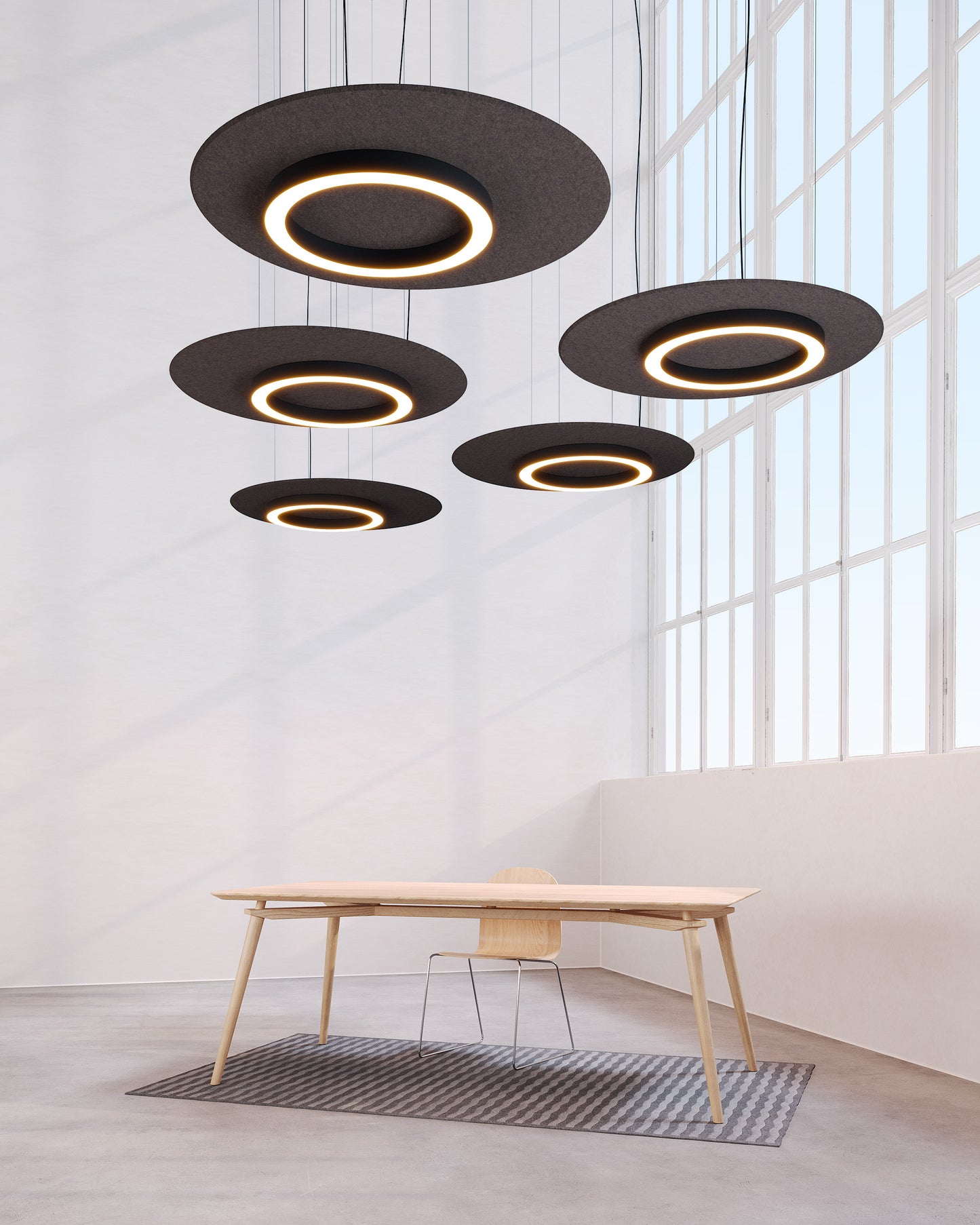 SIWI suspension circulaire acoustique, ON/OFF, KALLMA