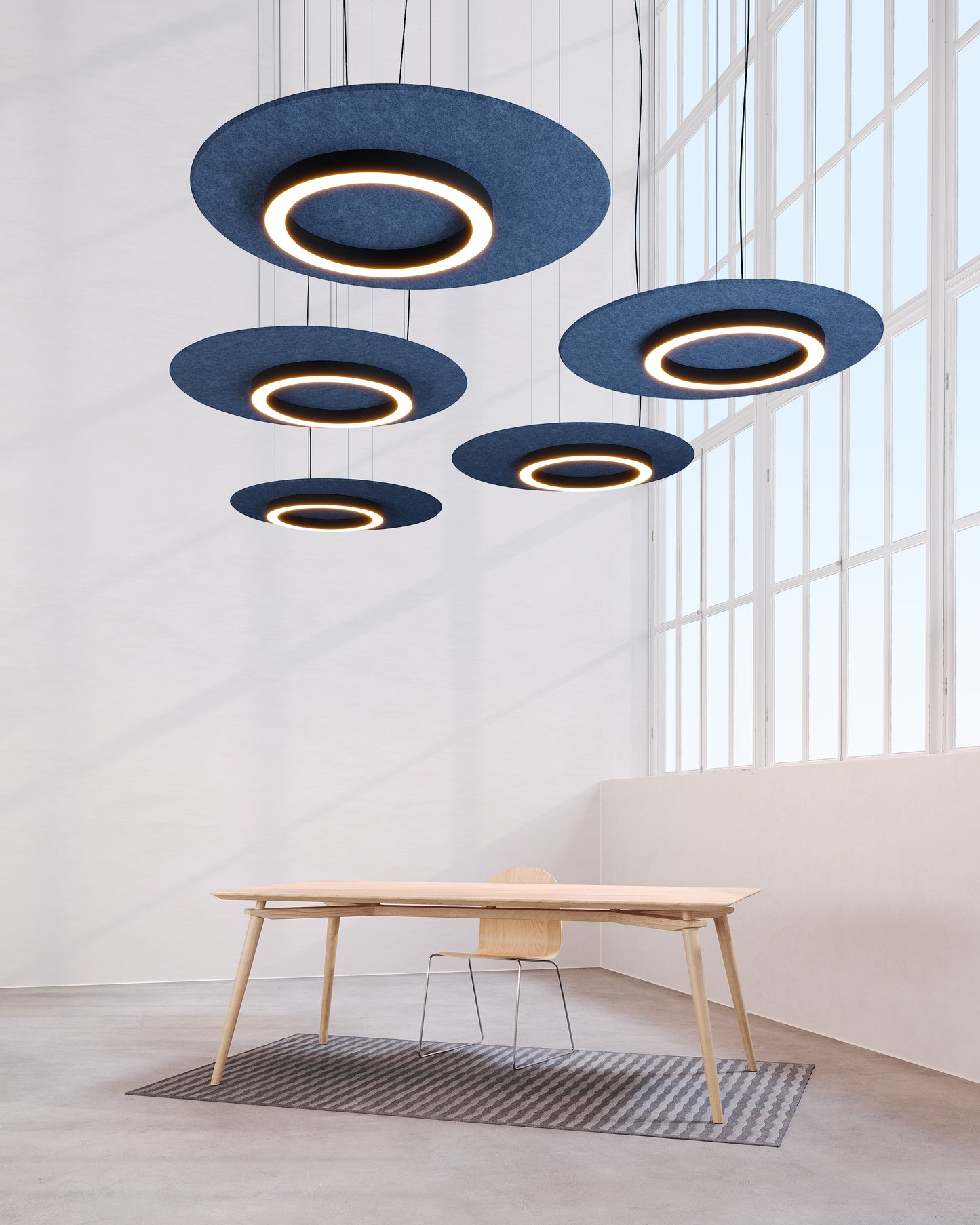 SIWI suspension circulaire acoustique, ON/OFF, KALLMA
