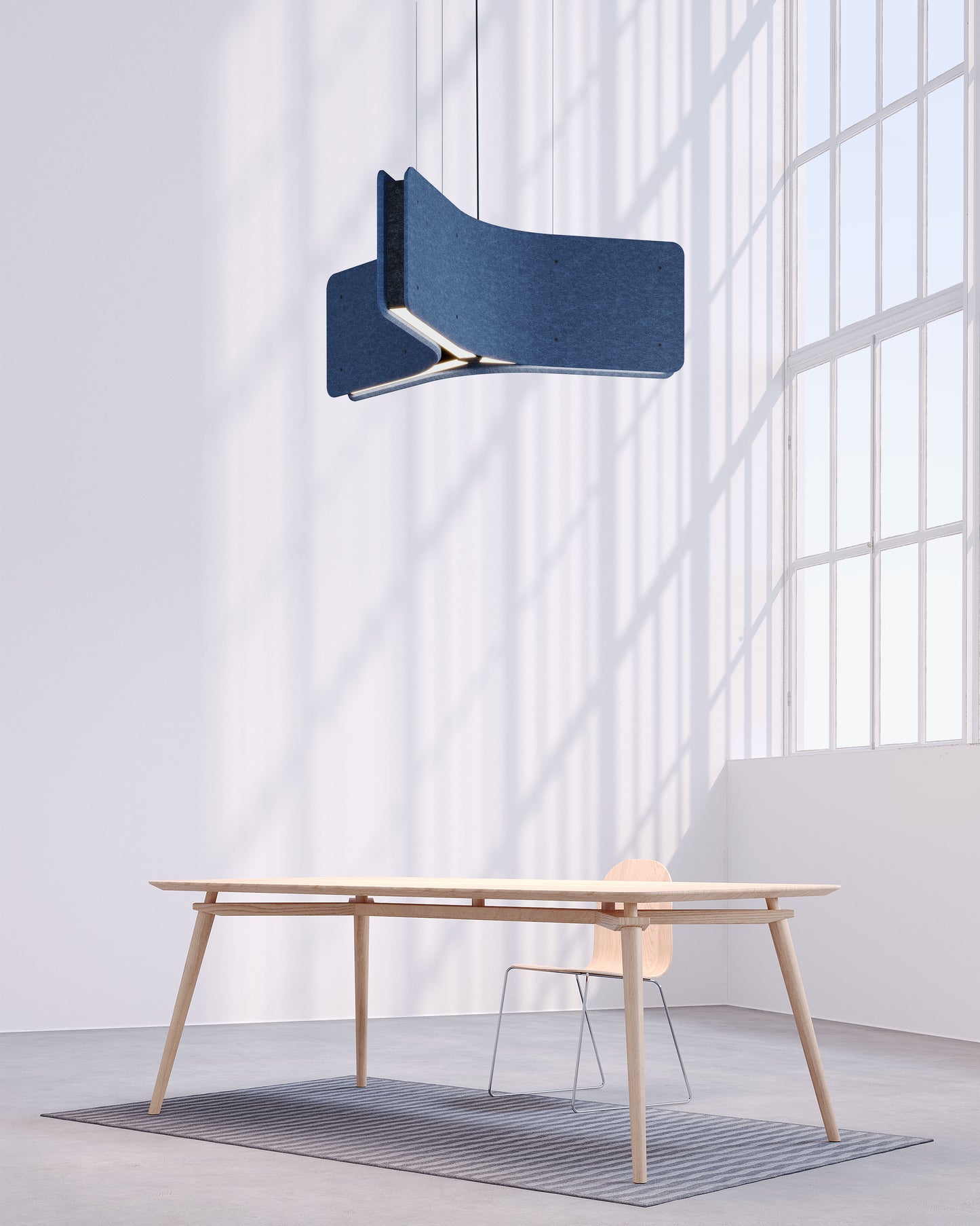 WARAWARA est un luminaire acoustique en forme d’étoile ON-OFF de la collection KALLMA