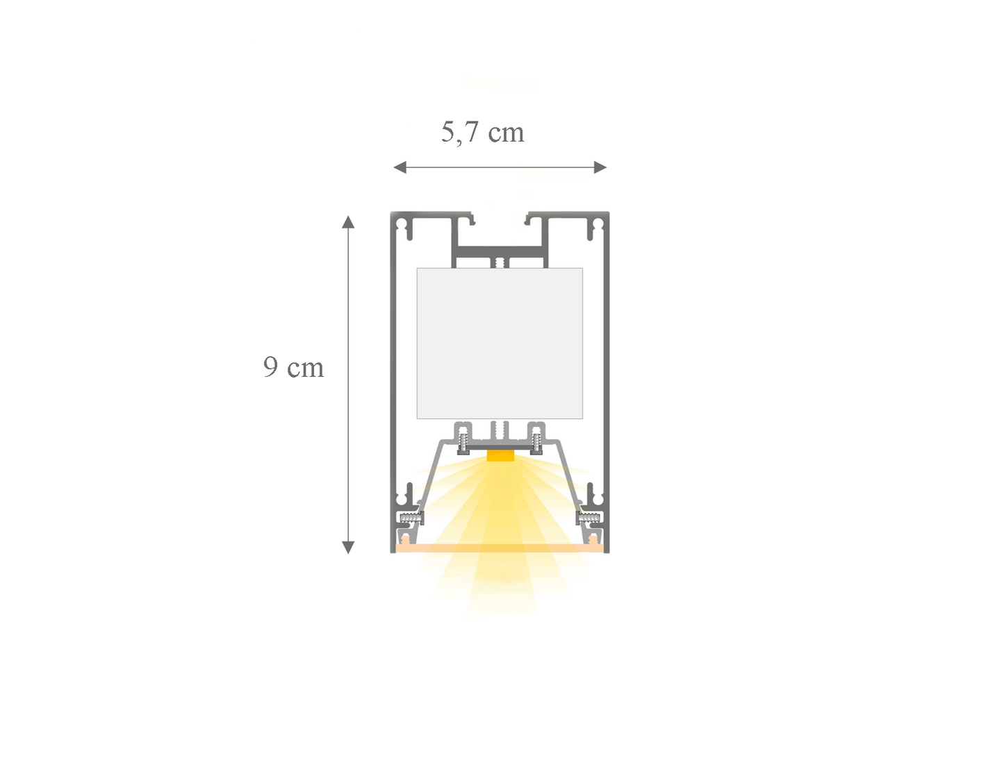 dimension luminaire acoustique nilo ultimlux avignon