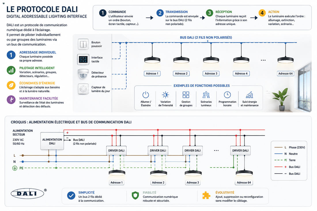 DALI (Digital Addressable Lighting Interface) : comment fonctionne cette technologie ?