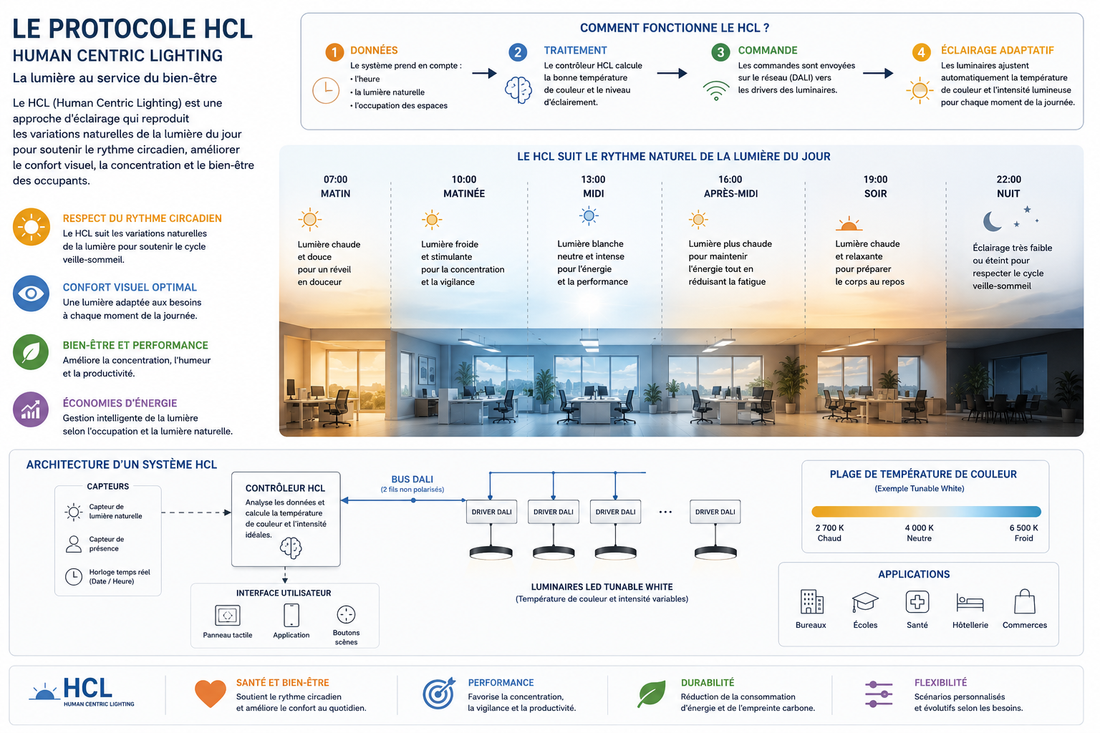 HCL (Human Centric Lighting) : comment fonctionne cette technologie ?