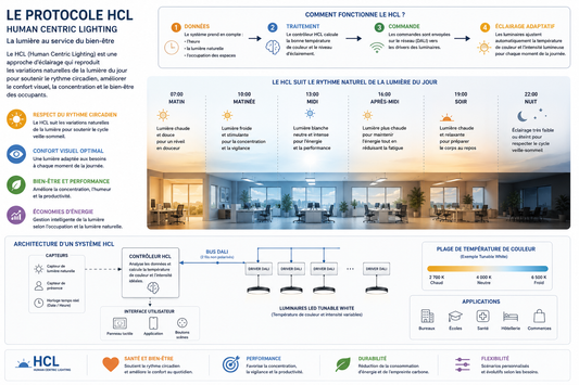 HCL (Human Centric Lighting) : comment fonctionne cette technologie ?