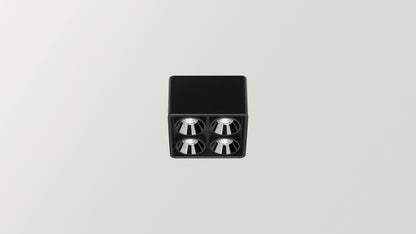 Applique Black Foster Micro Surface 2x2 LEDs Dali