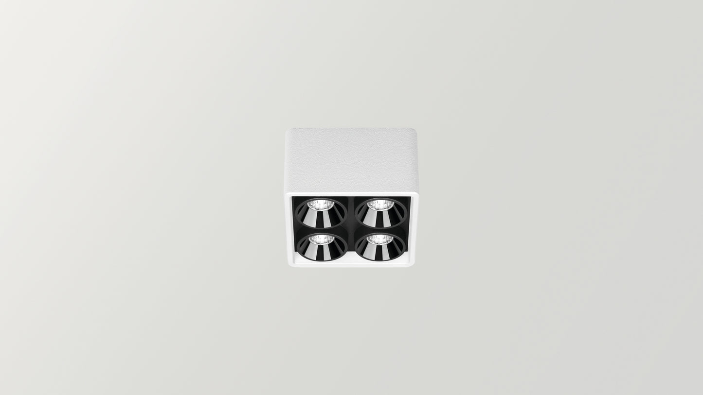 Applique Black Foster Micro Surface 2x2 LEDs Dali