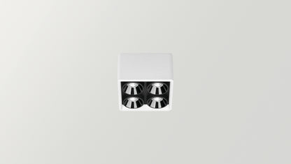 Applique Black Foster Micro Surface 2x2 LEDs Dali