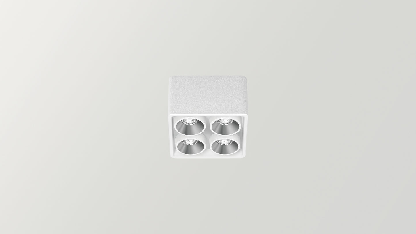 Applique Black Foster Micro Surface 2x2 LEDs Dali