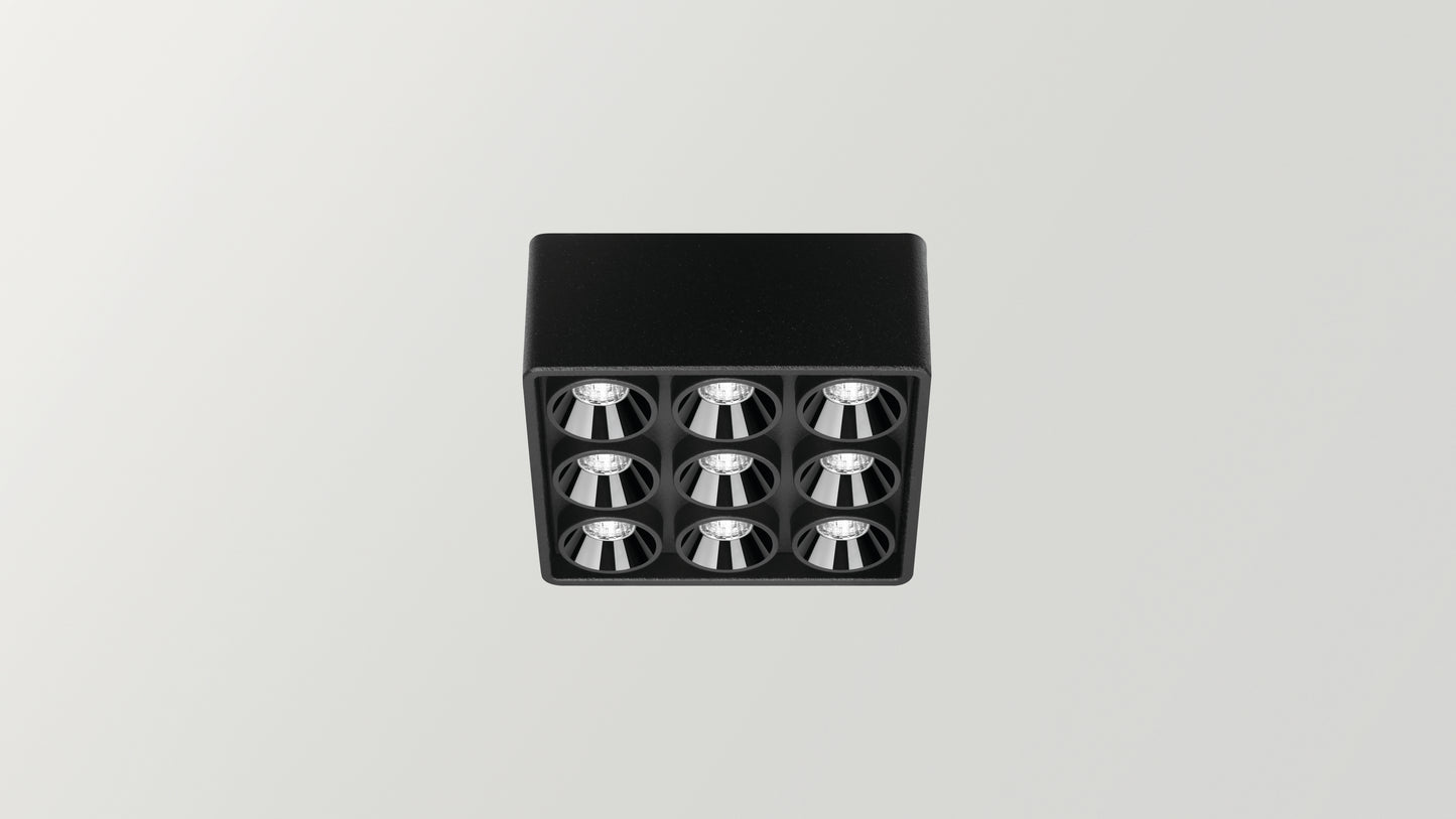Applique Black Foster Micro Surface 3x3 LEDs