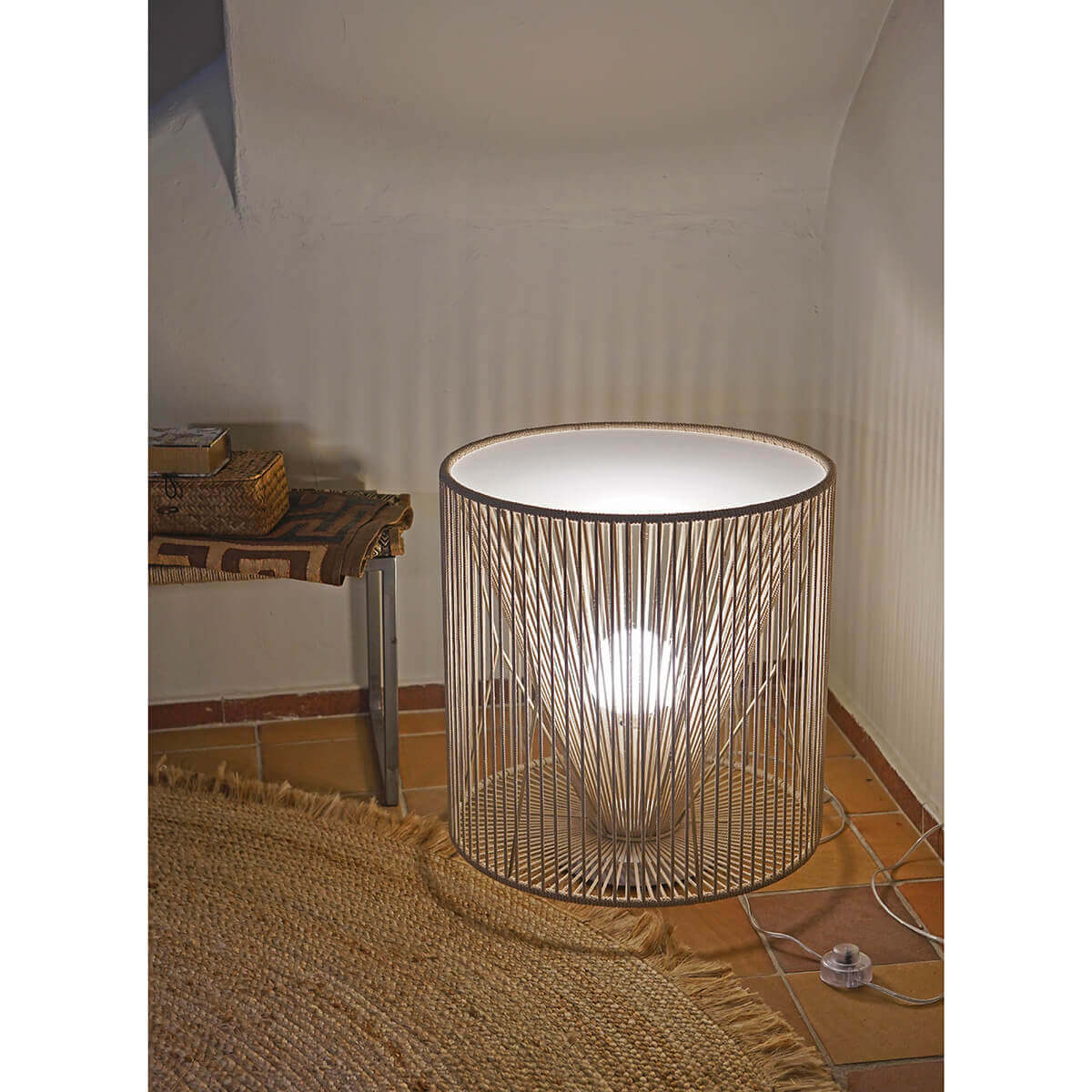 Lampe à poser en corde Mariola